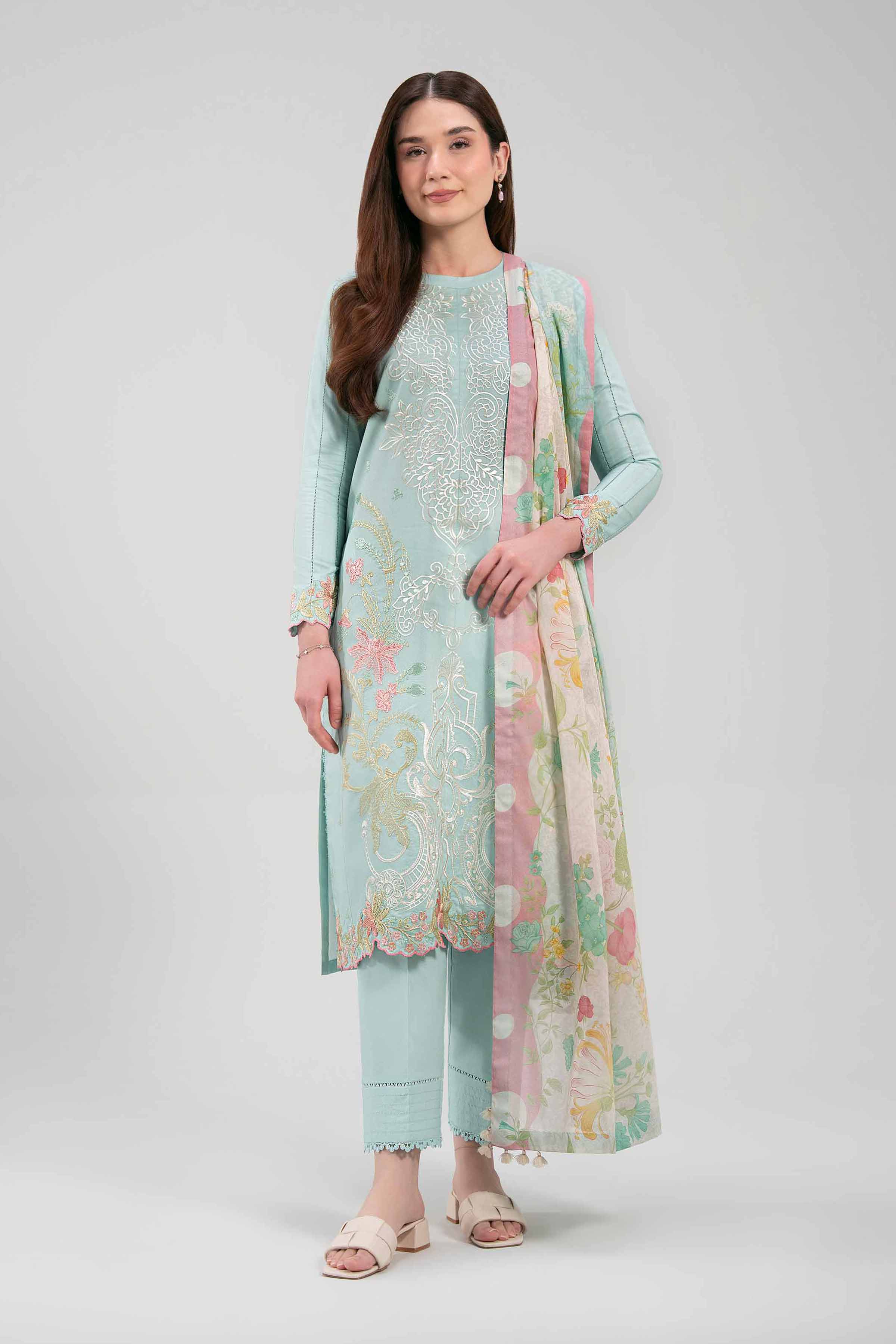 3 Piece - Printed Embroidered Suit - 42601272 for Women - Unstitched Collection | Nishat | Shop Online