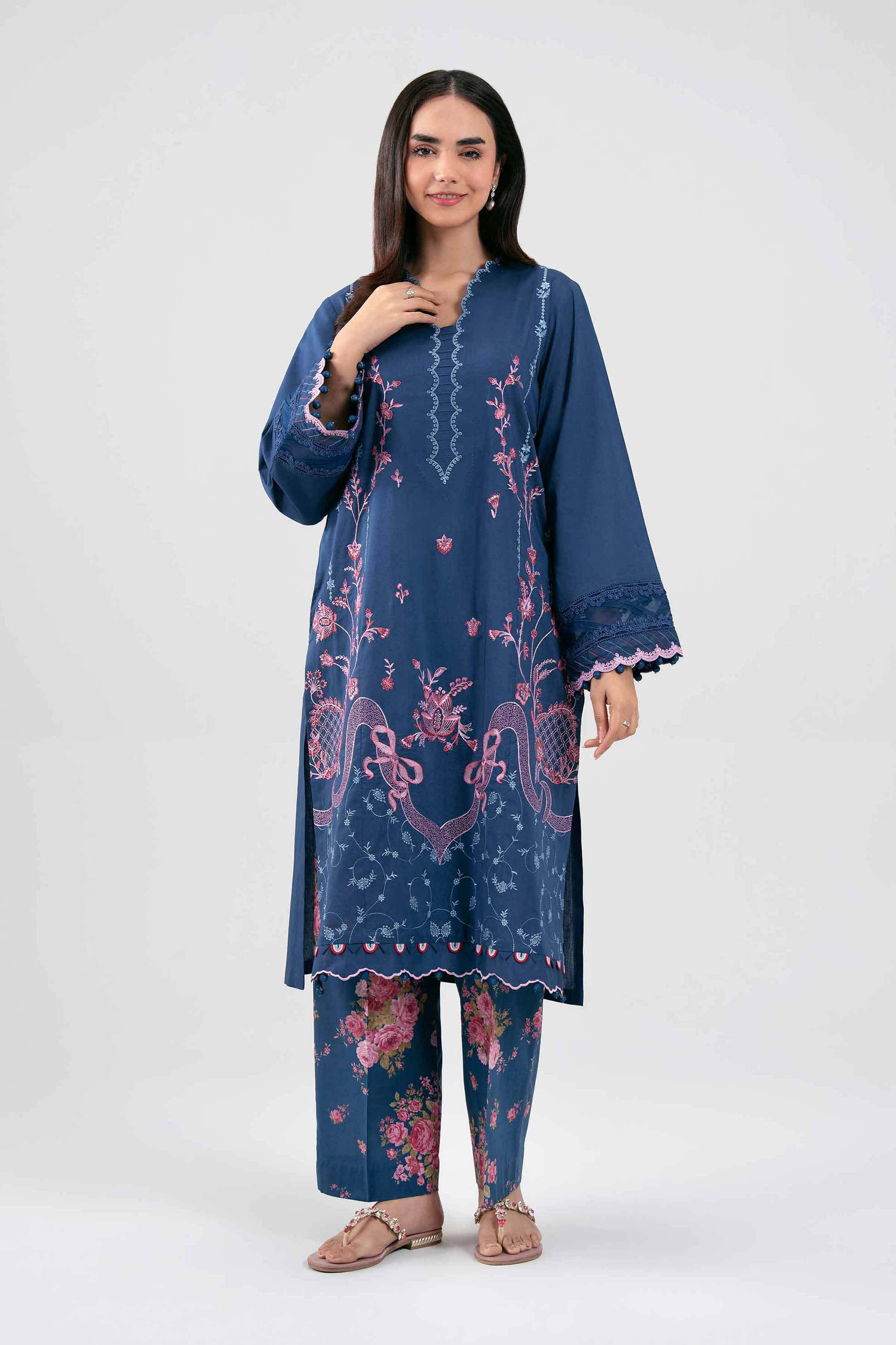 2 Piece - Digital Printed Embroidered Suit - 42601422 for Women - Unstitched Collection | Nishat | Shop Online