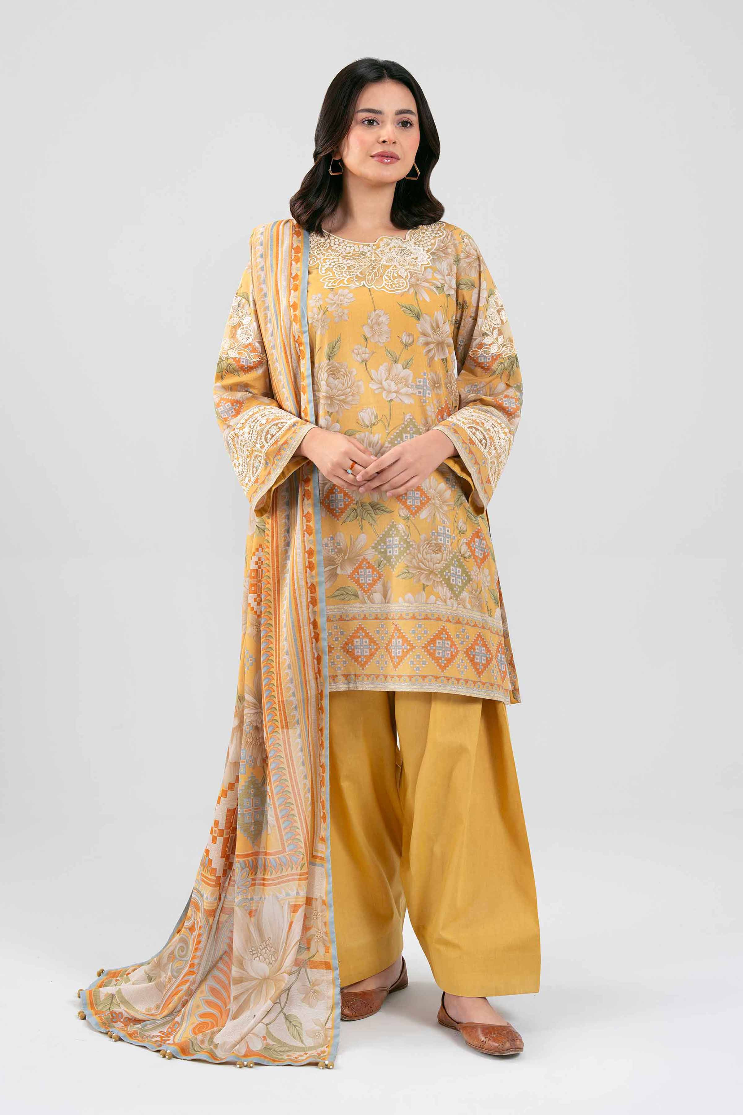 3 Piece - Digital Printed Embroidered Suit - 42601456 for Women - Unstitched Collection | Nishat | Shop Online