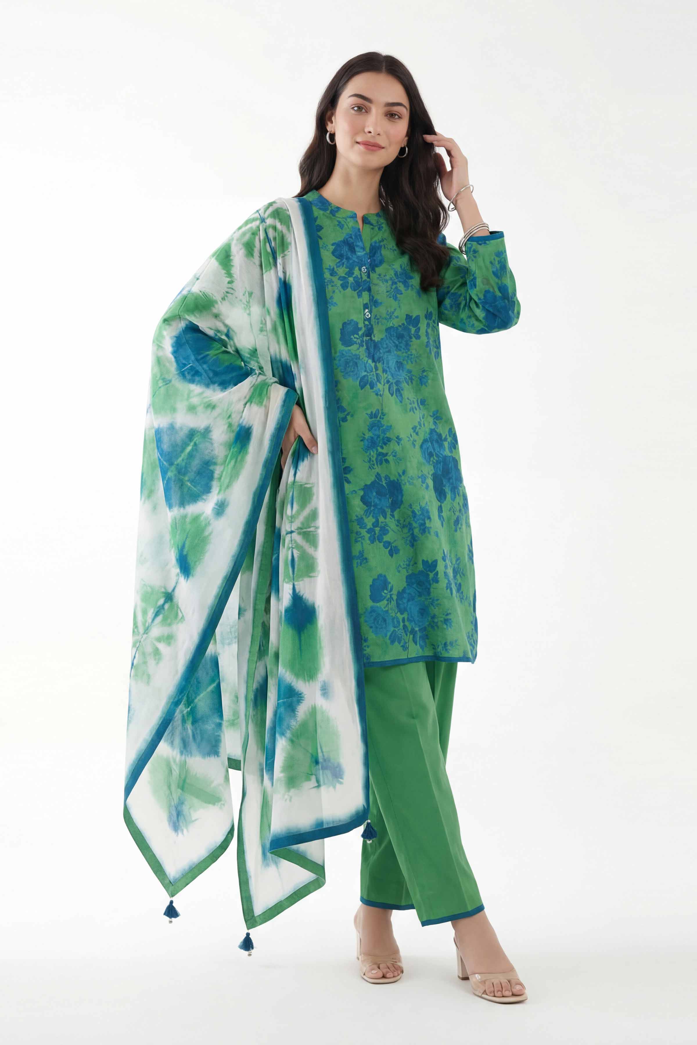 3 Piece - Digital Printed Suit - 42601479 for Women - Unstitched Collection | Nishat | Shop Online