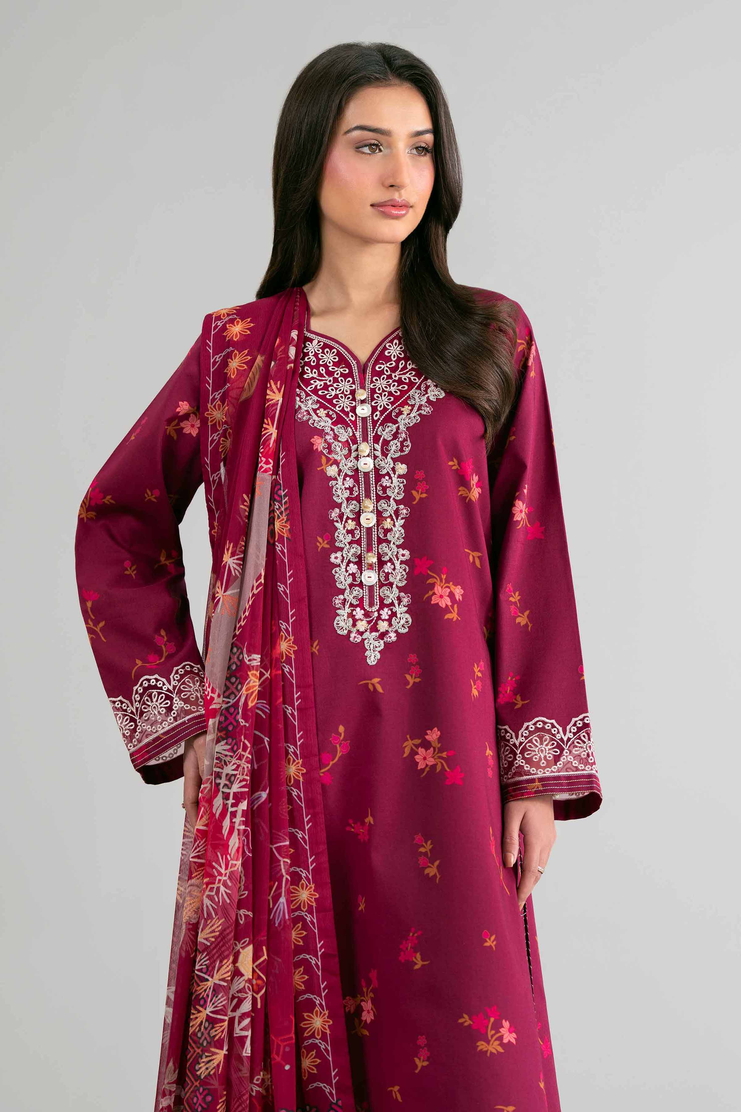 2 Piece - Digital Printed Embroidered Suit - 42601591 for Women - Unstitched Collection | Nishat | Shop Online
