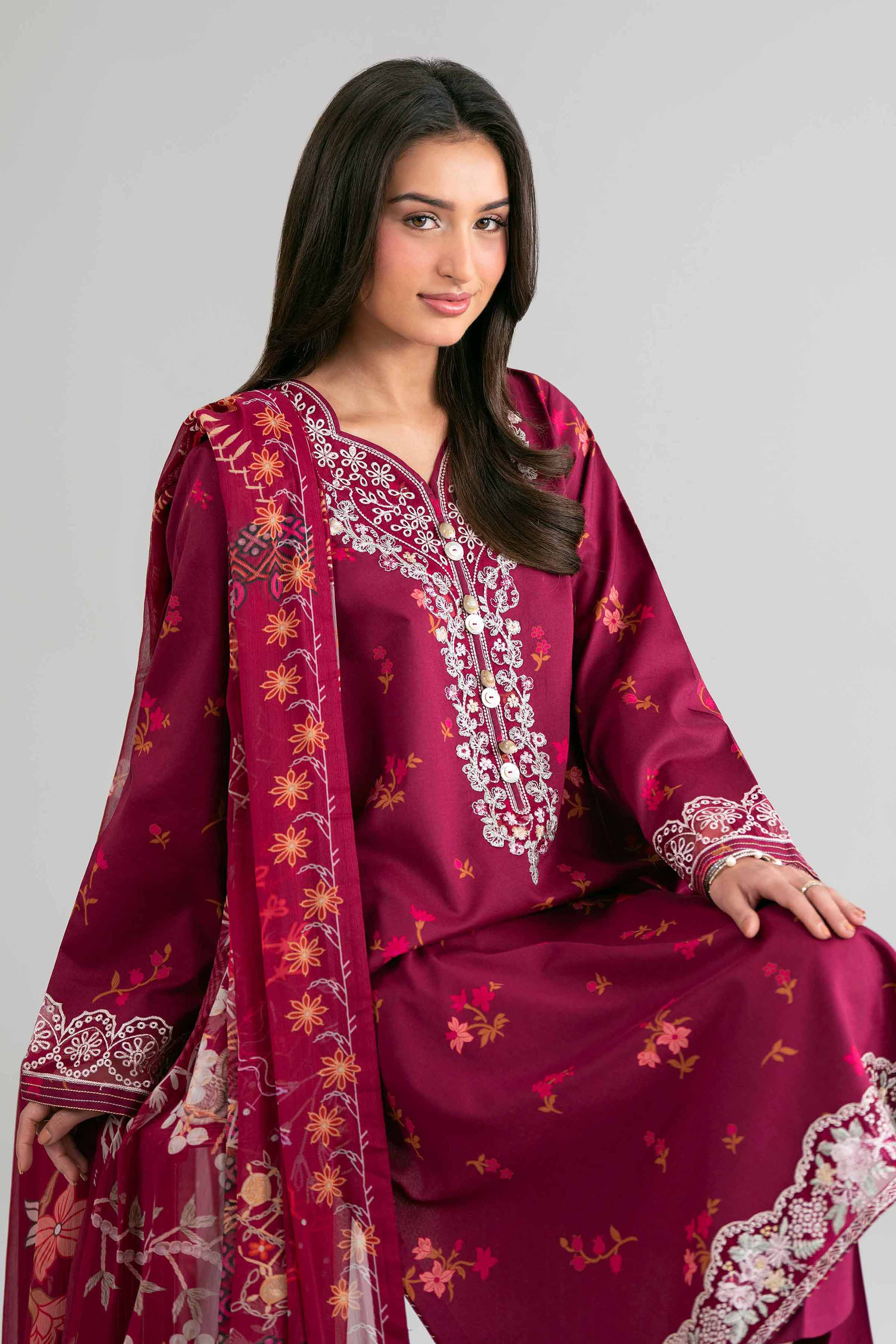2 Piece - Digital Printed Embroidered Suit - 42601591 for Women - Unstitched Collection | Nishat | Shop Online