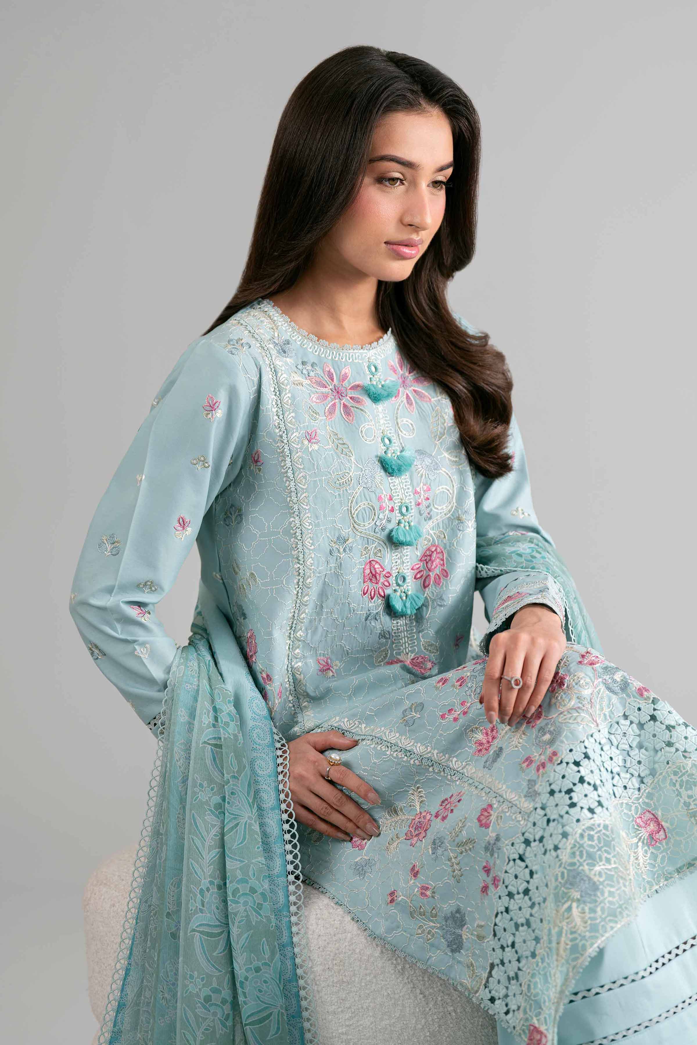 3 Piece - Digital Printed Embroidered Suit - 42601697 for Women - Unstitched Collection | Nishat | Shop Online