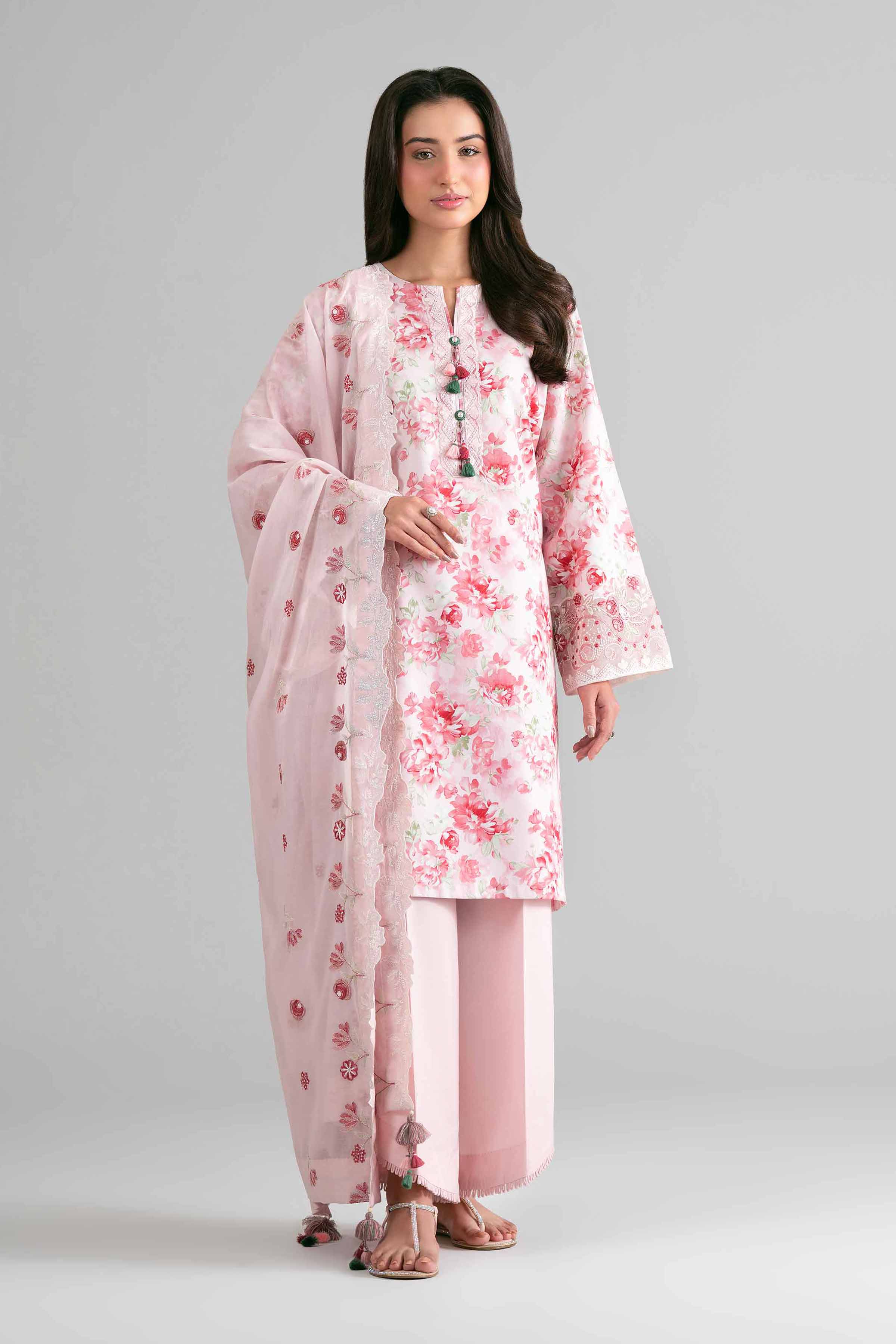3 Piece - Printed Embroidered Suit - 42601724 for Women - Unstitched Collection | Nishat | Shop Online