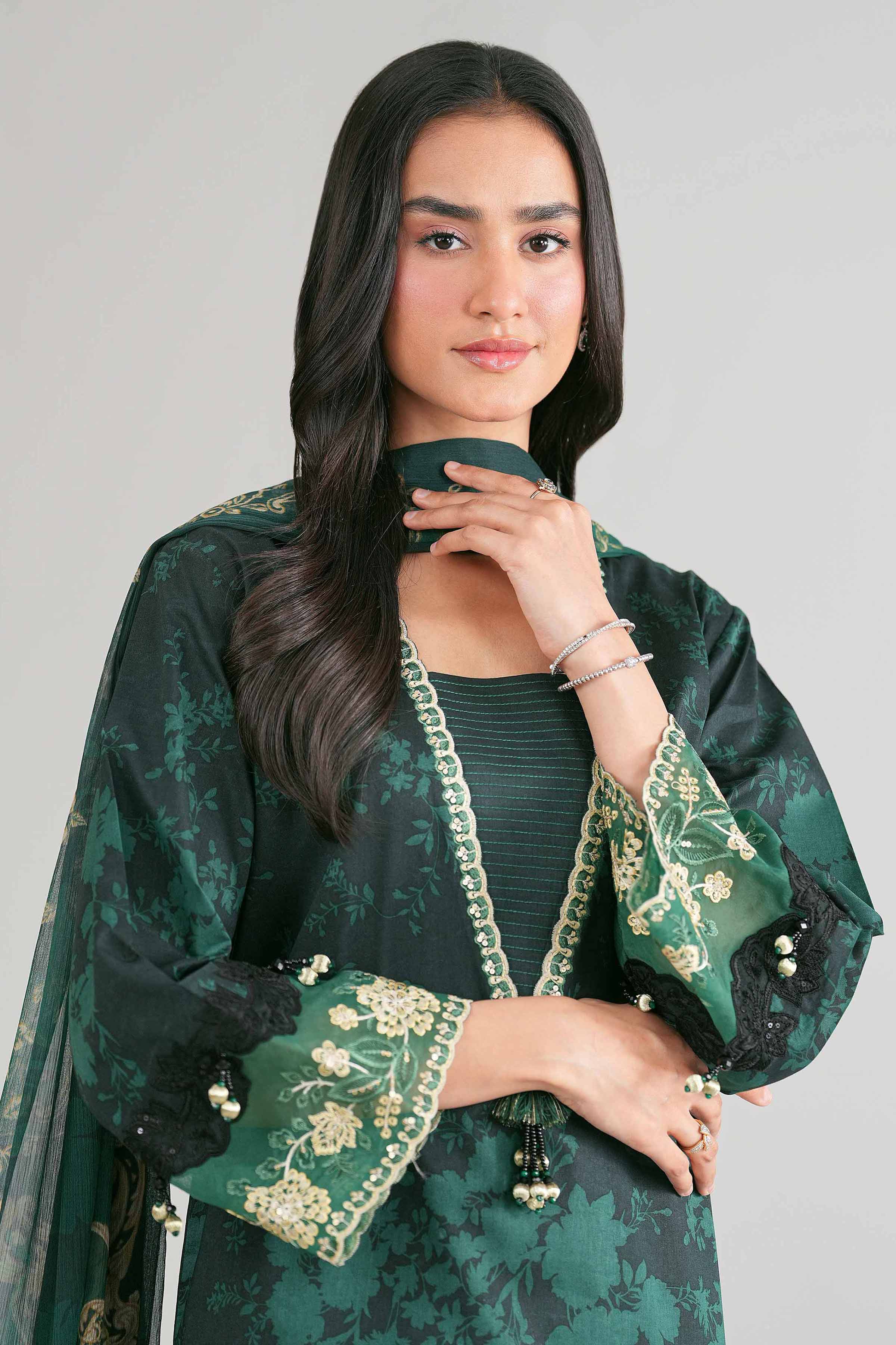 3 Piece - Digital Printed Embroidered Suit - 42601747 for Women - Unstitched Collection | Nishat | Shop Online