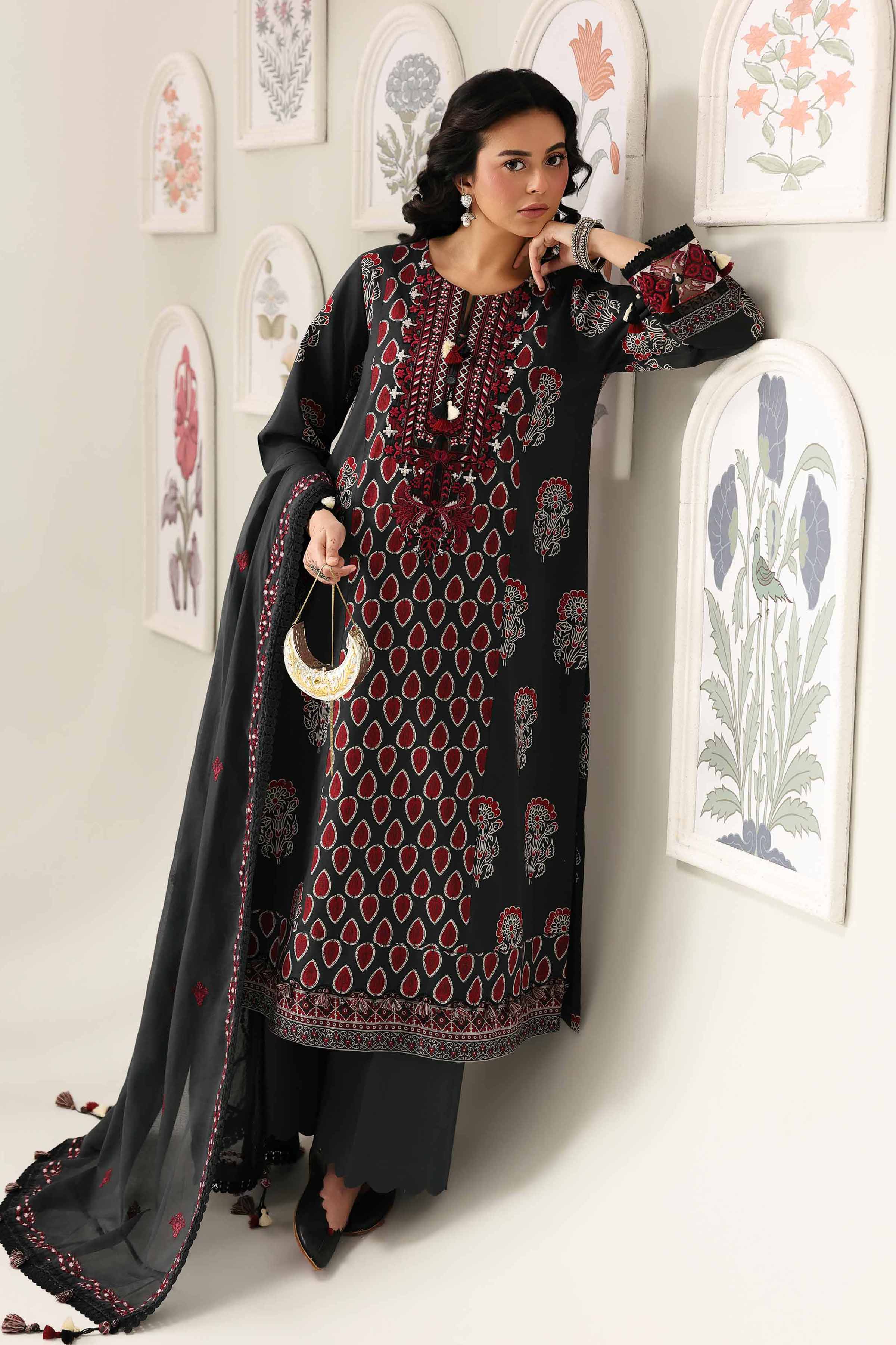 3 Piece - Printed Embroidered Suit - 42601816 for Women - Unstitched Collection | Nishat | Shop Online