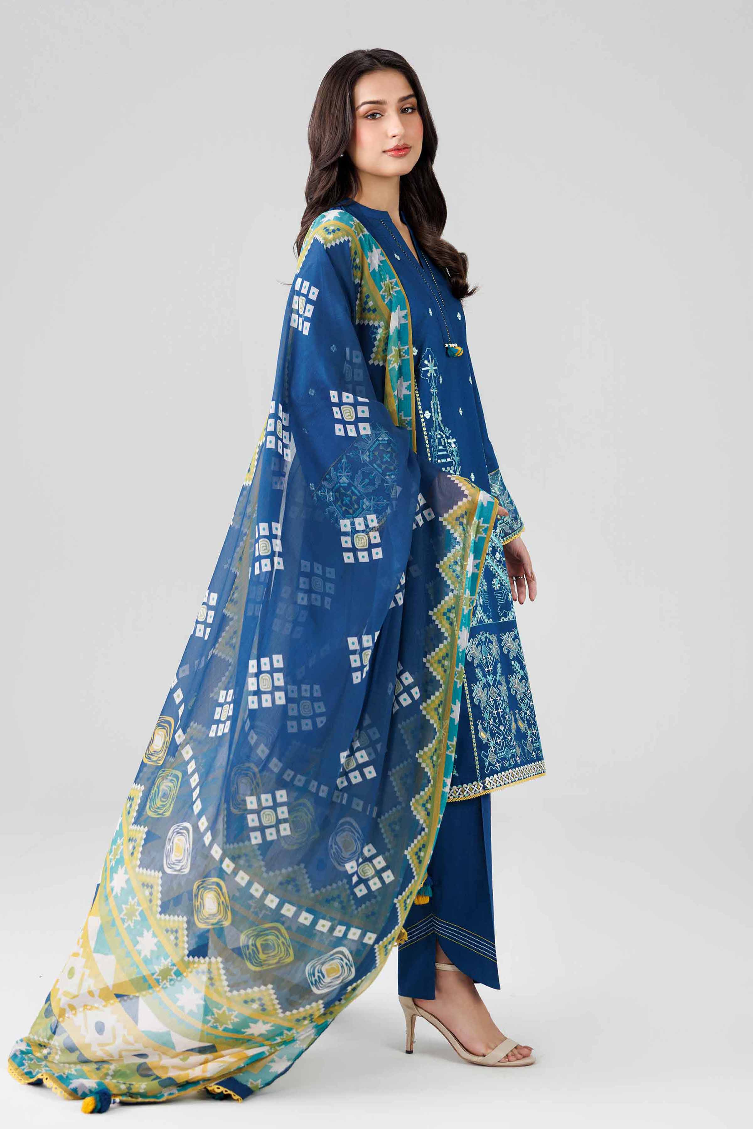 3 Piece - Digital Printed Embroidered Suit - 42601829 for Women - Unstitched Collection | Nishat | Shop Online