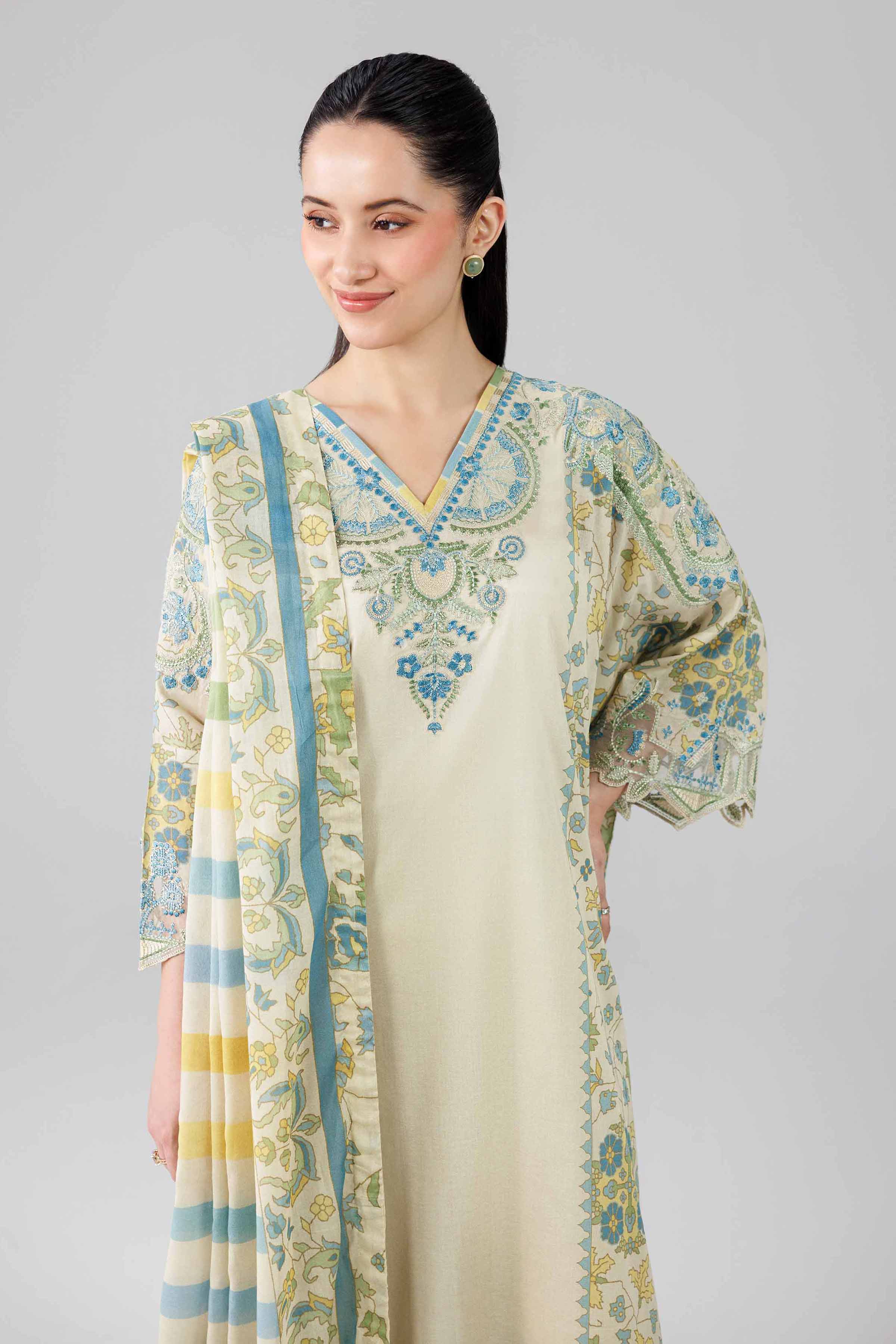 3 Piece - Digital Printed Embroidered Suit - 42601838 for Women - Unstitched Collection | Nishat | Shop Online