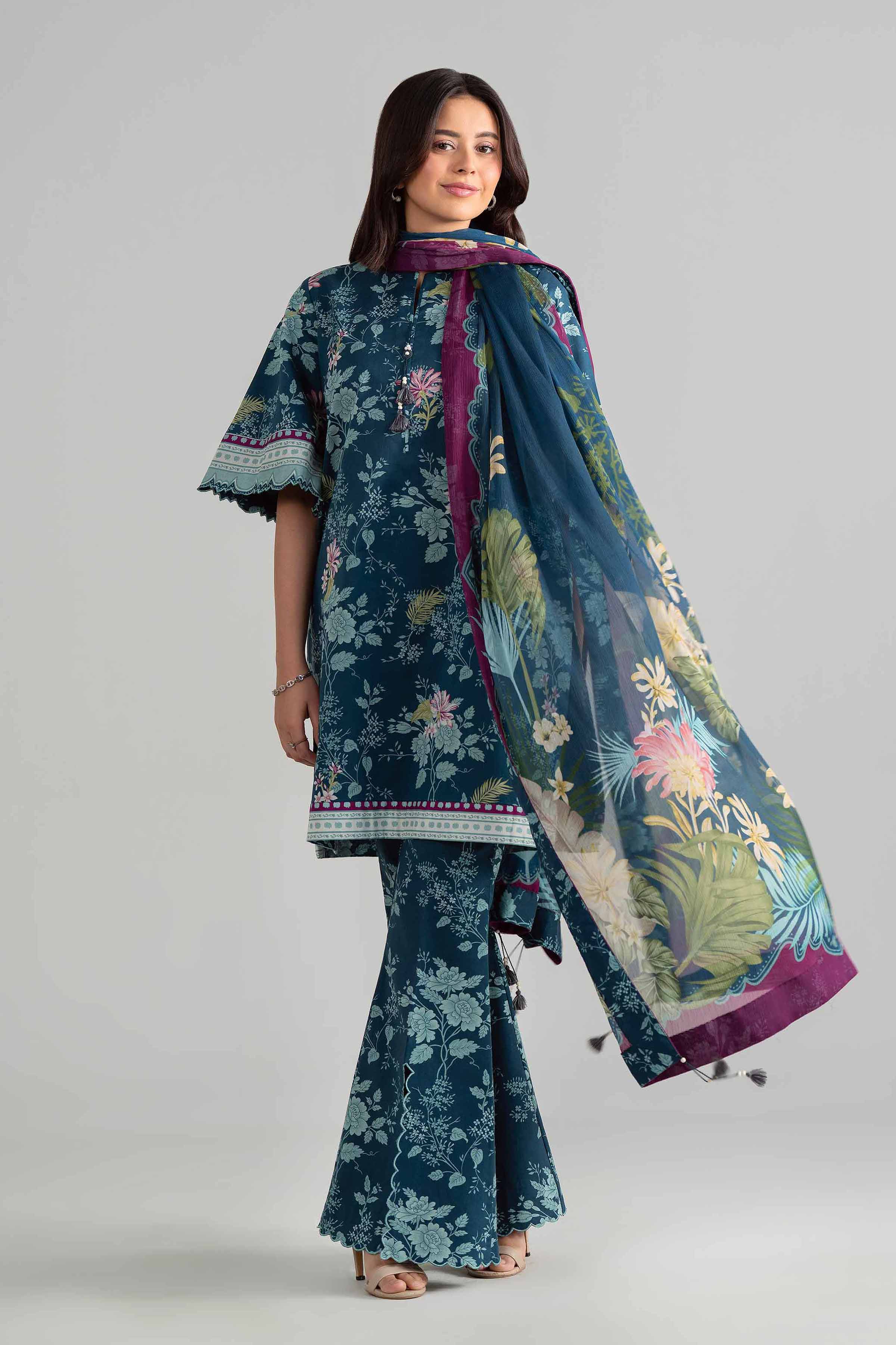 3 Piece - Digital Printed Suit - 42601905 for Women - Unstitched Collection | Nishat | Shop Online