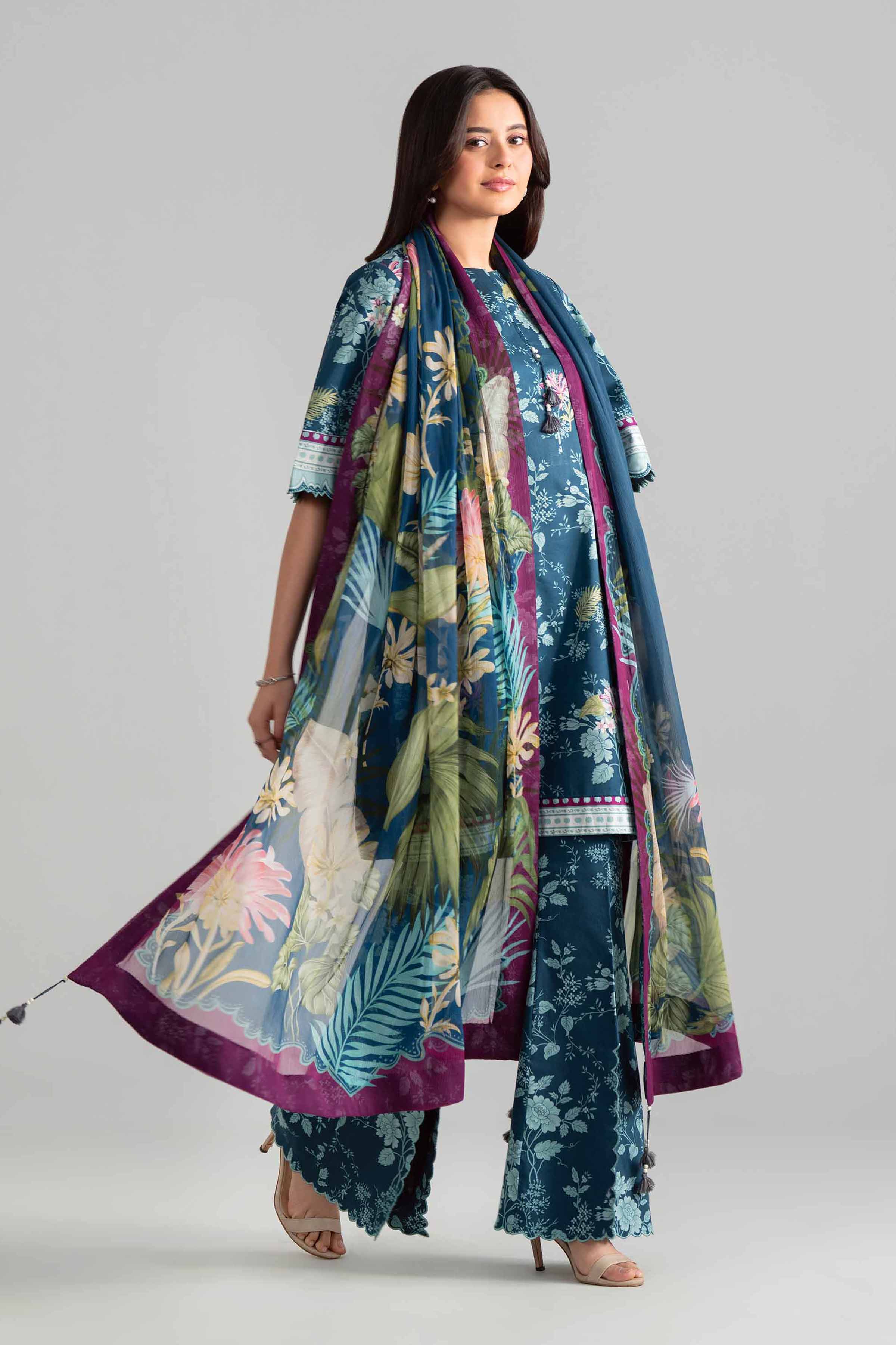 3 Piece - Digital Printed Suit - 42601905 for Women - Unstitched Collection | Nishat | Shop Online
