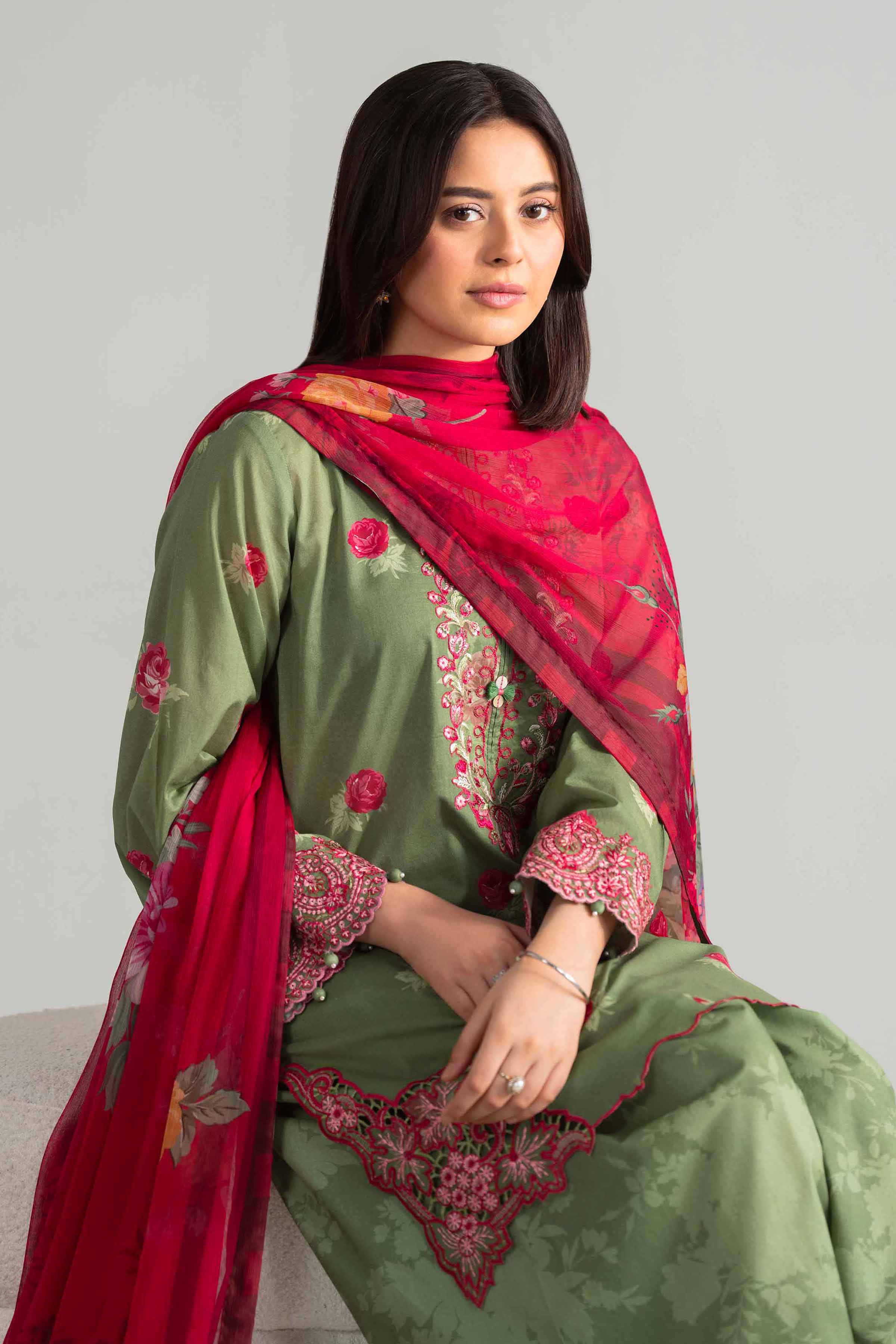 3 Piece - Digital Printed Embroidered Suit - 42601911 for Women - Unstitched Collection | Nishat | Shop Online