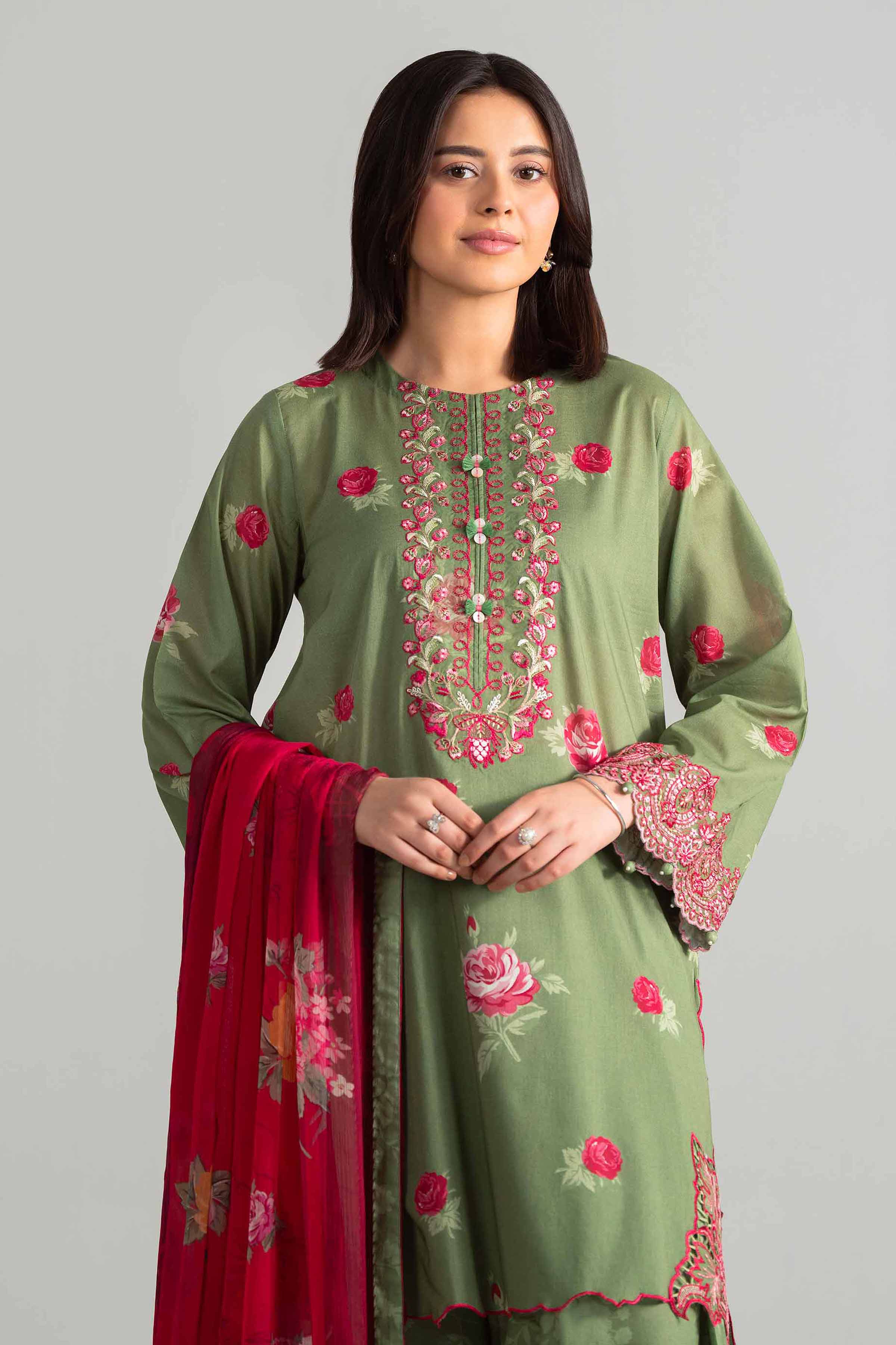 3 Piece - Digital Printed Embroidered Suit - 42601911 for Women - Unstitched Collection | Nishat | Shop Online