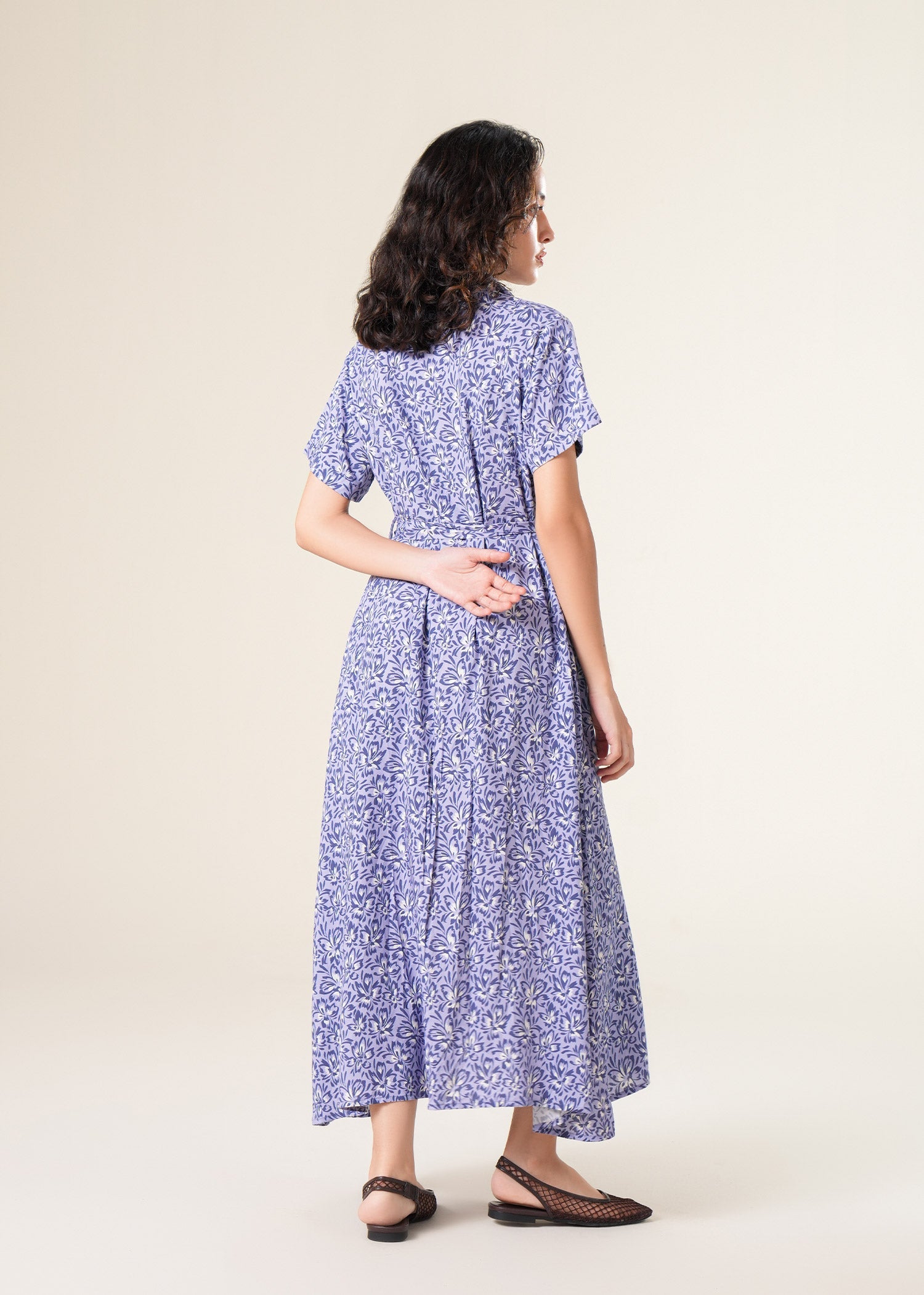 Floral Print A-Line Dress- WS25-260