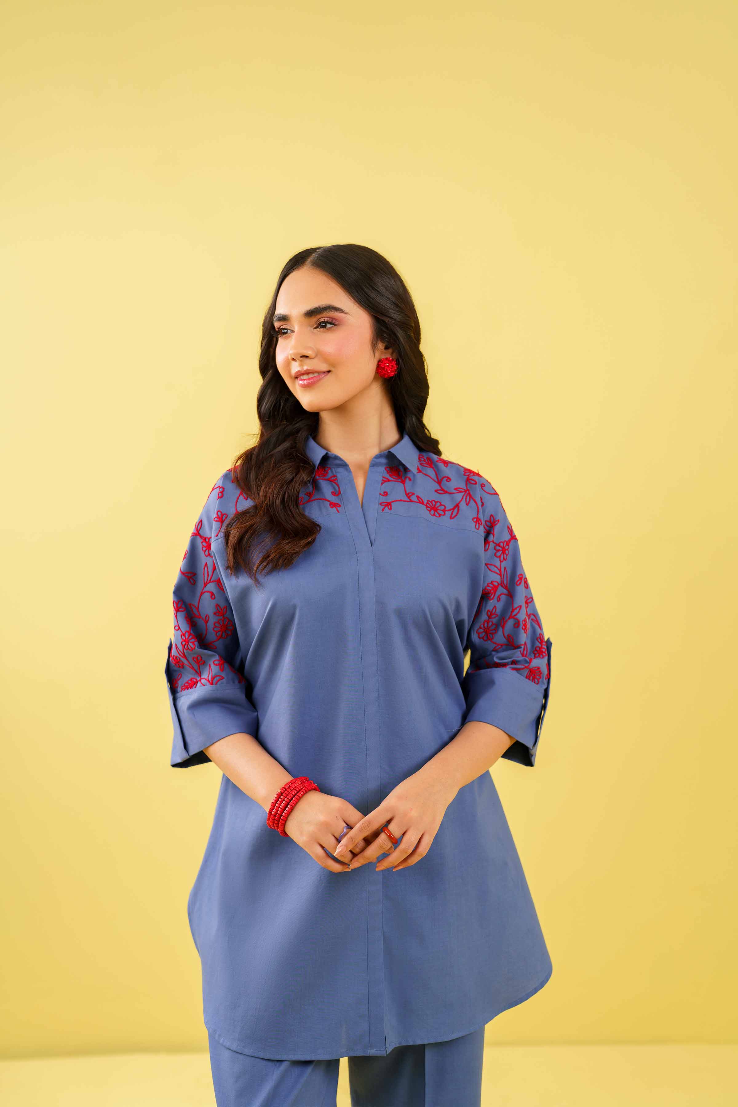 2 Piece - Embroidered Suit - AS24-59