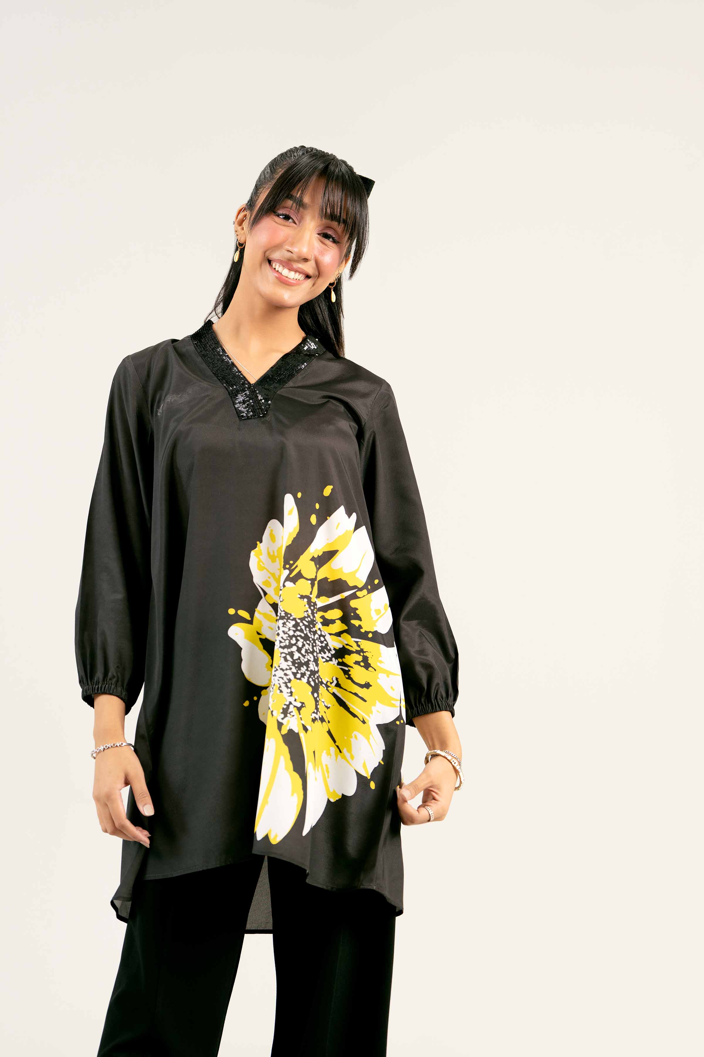 Printed Embroidered Tunic - AS25-30