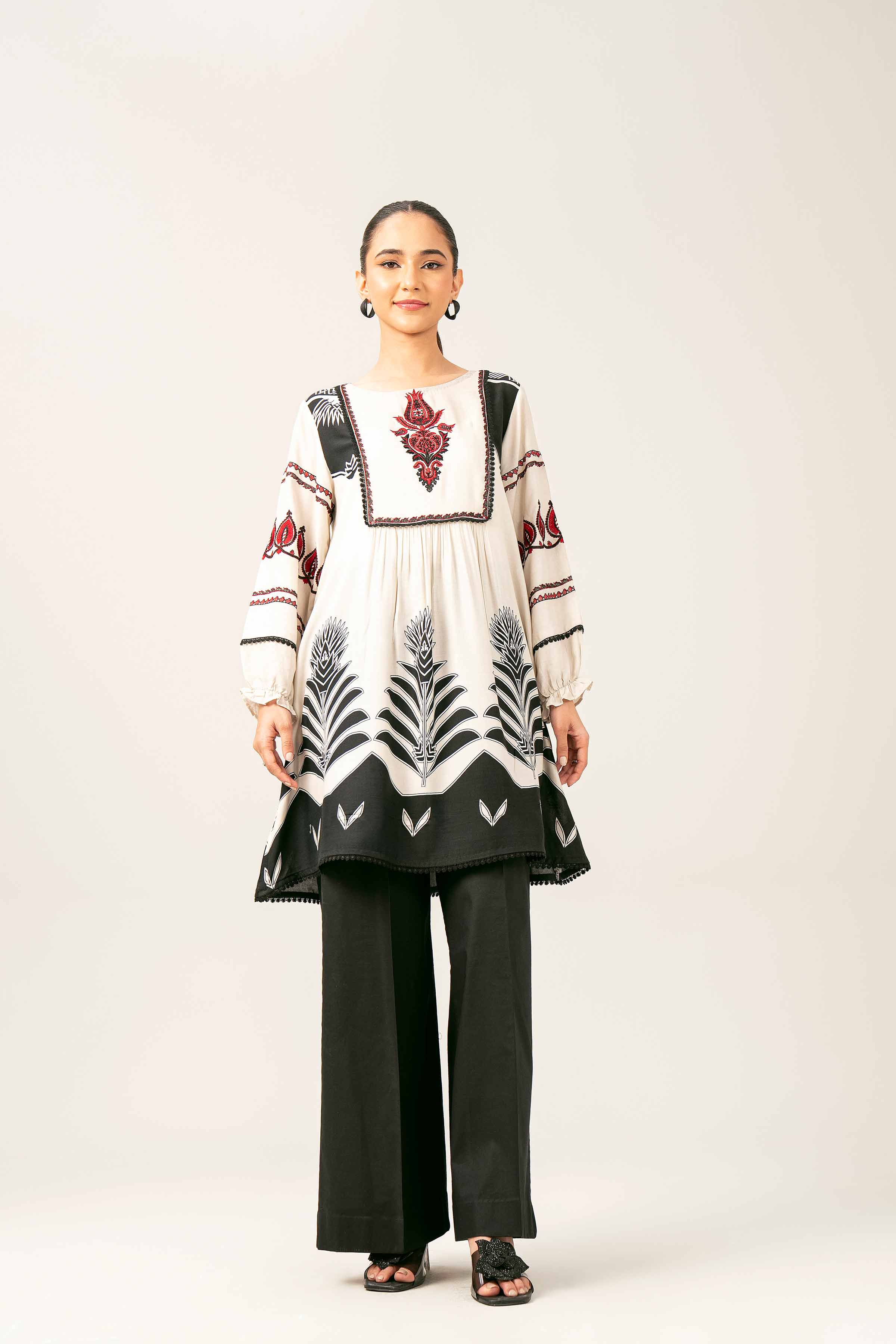 Printed Embroidered Tunic - AS25-68 for Women - Pret Collection | Nishat | Shop Online