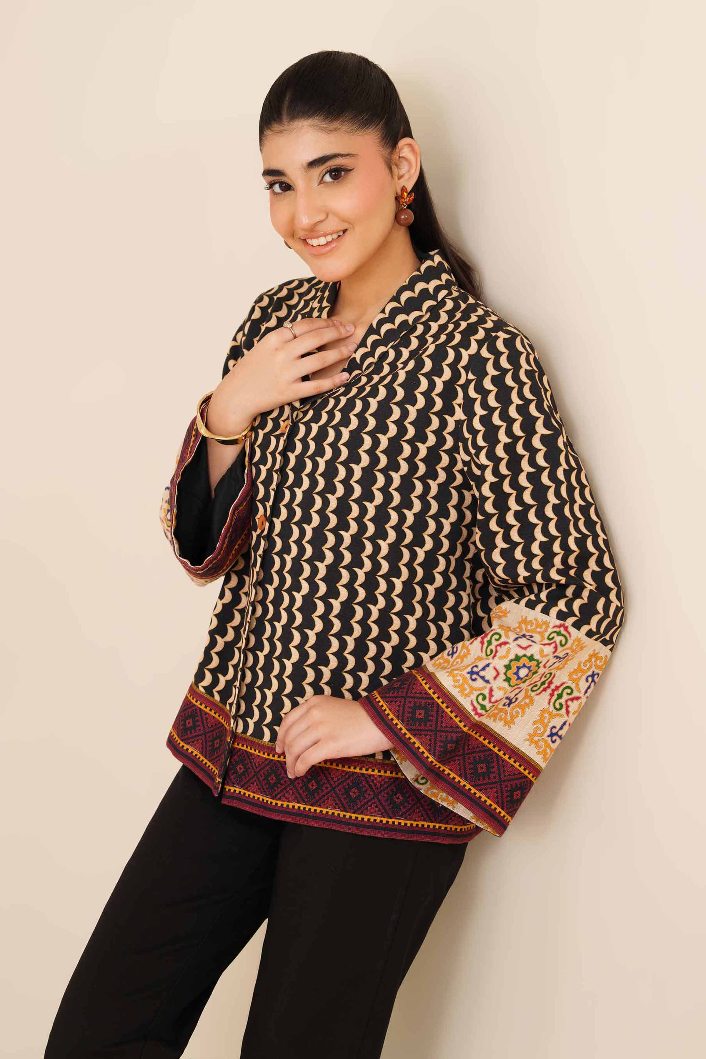 Printed Jacket - AW25-19 for Women - Pret Collection | Nishat | Shop Online