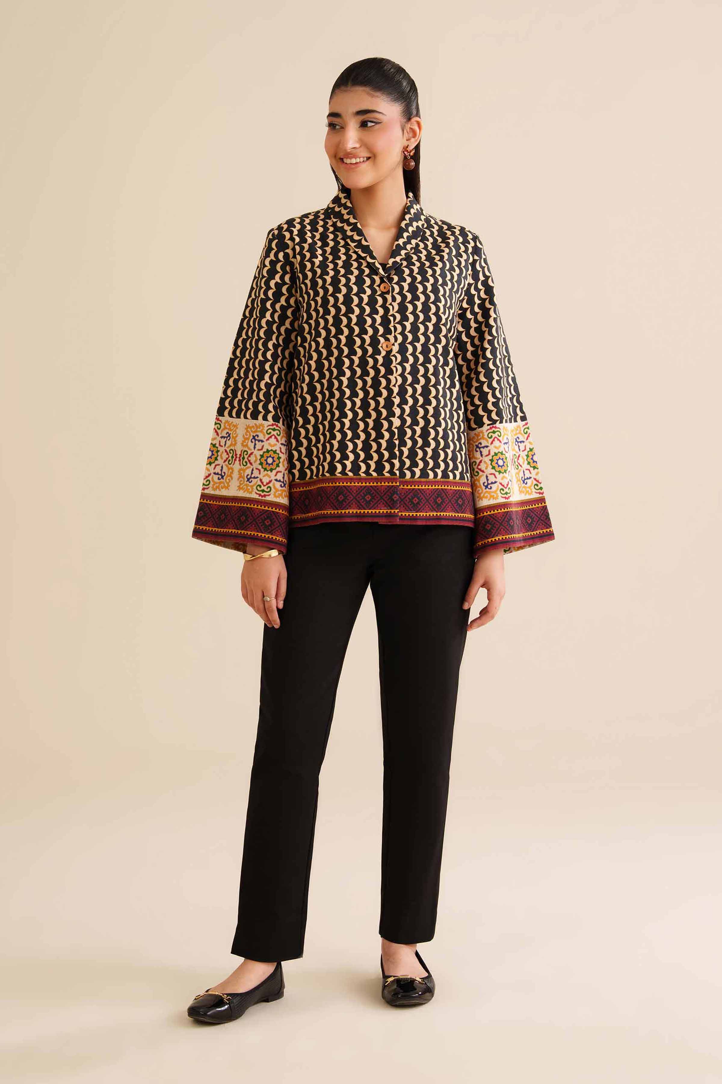 Printed Jacket - AW25-19 for Women - Pret Collection | Nishat | Shop Online