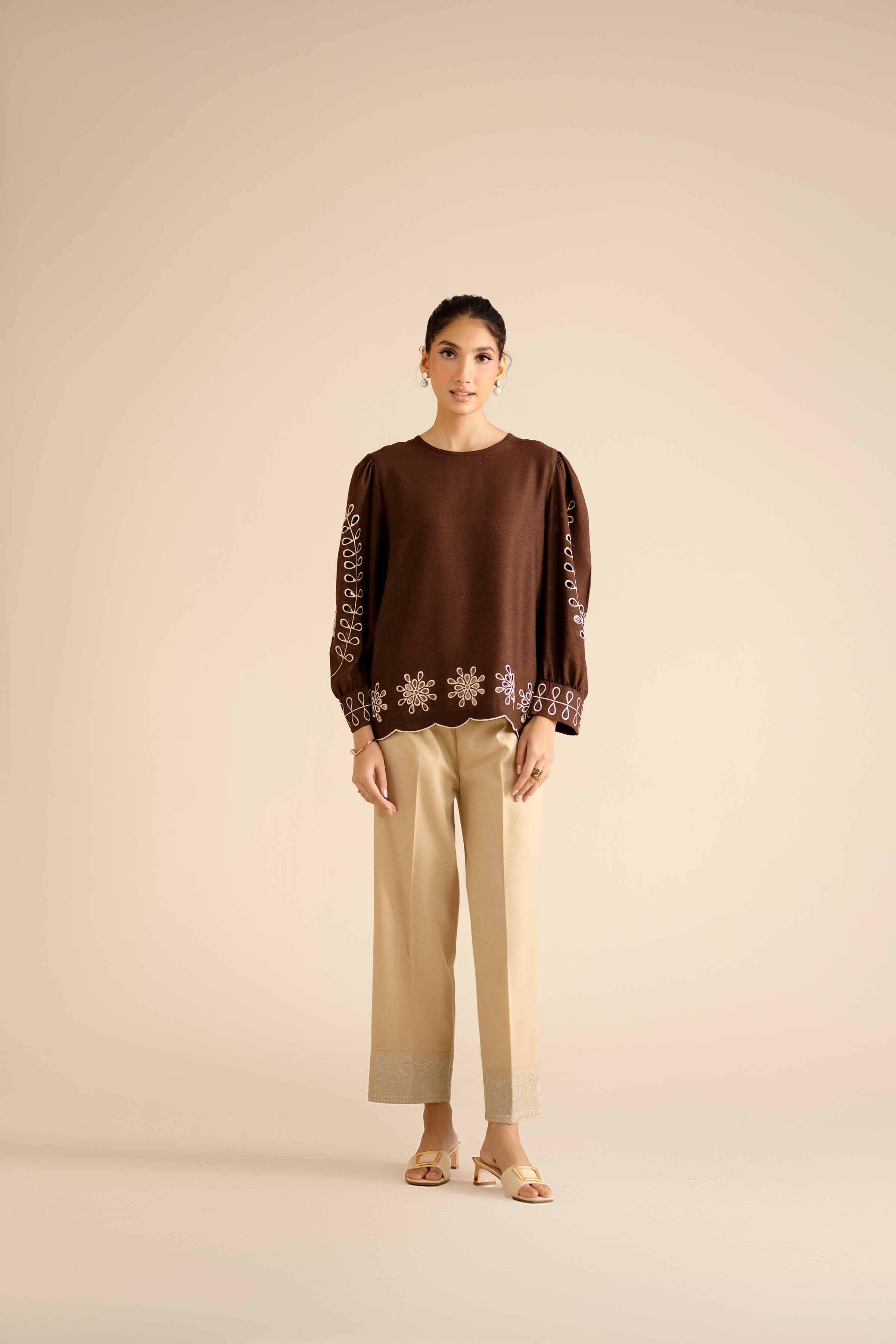 Embroidered Tunic - AW25-32 for Women - Pret Collection | Nishat | Shop Online