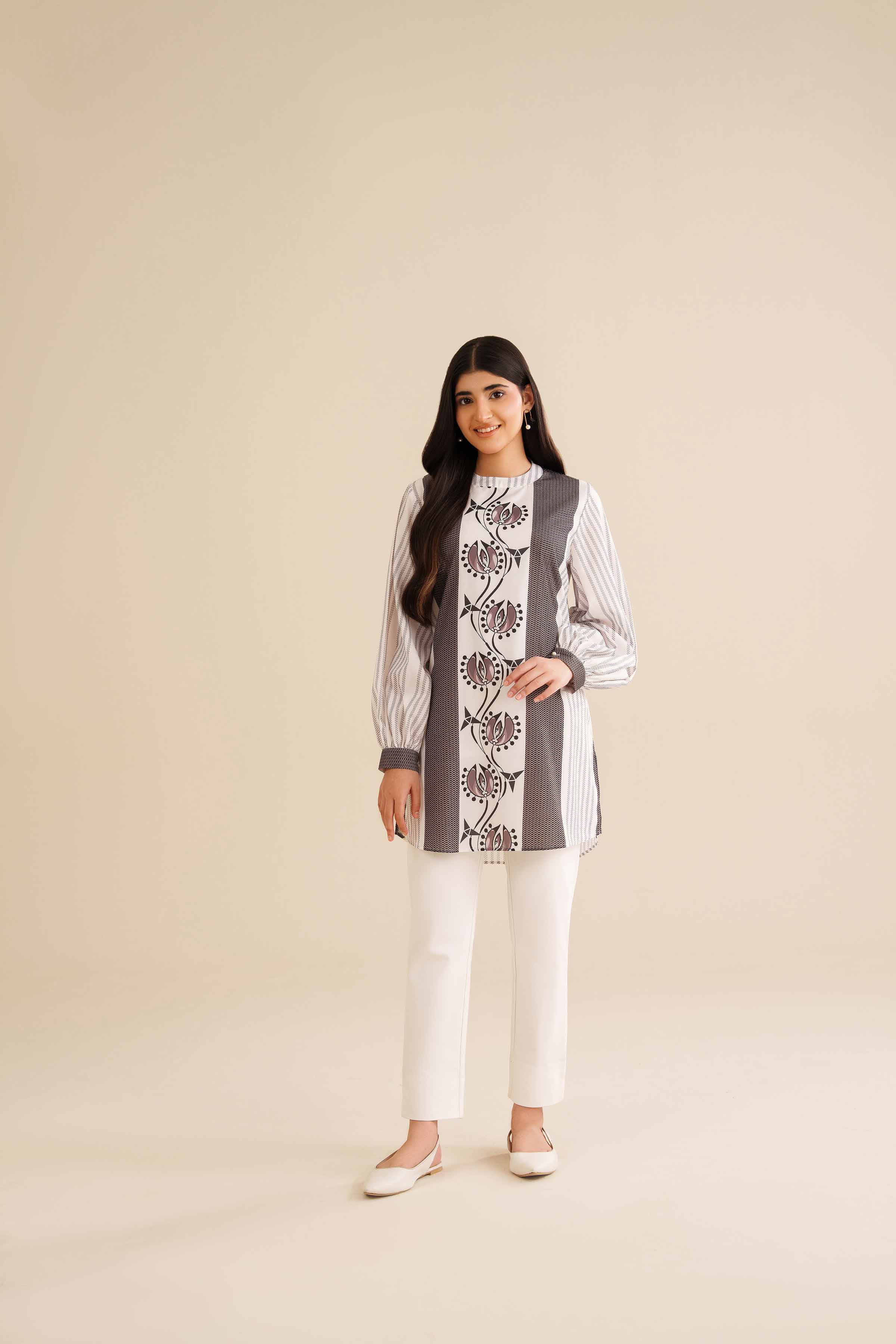 Printed Tunic - AW25-36 for Women - Pret Collection | Nishat | Shop Online