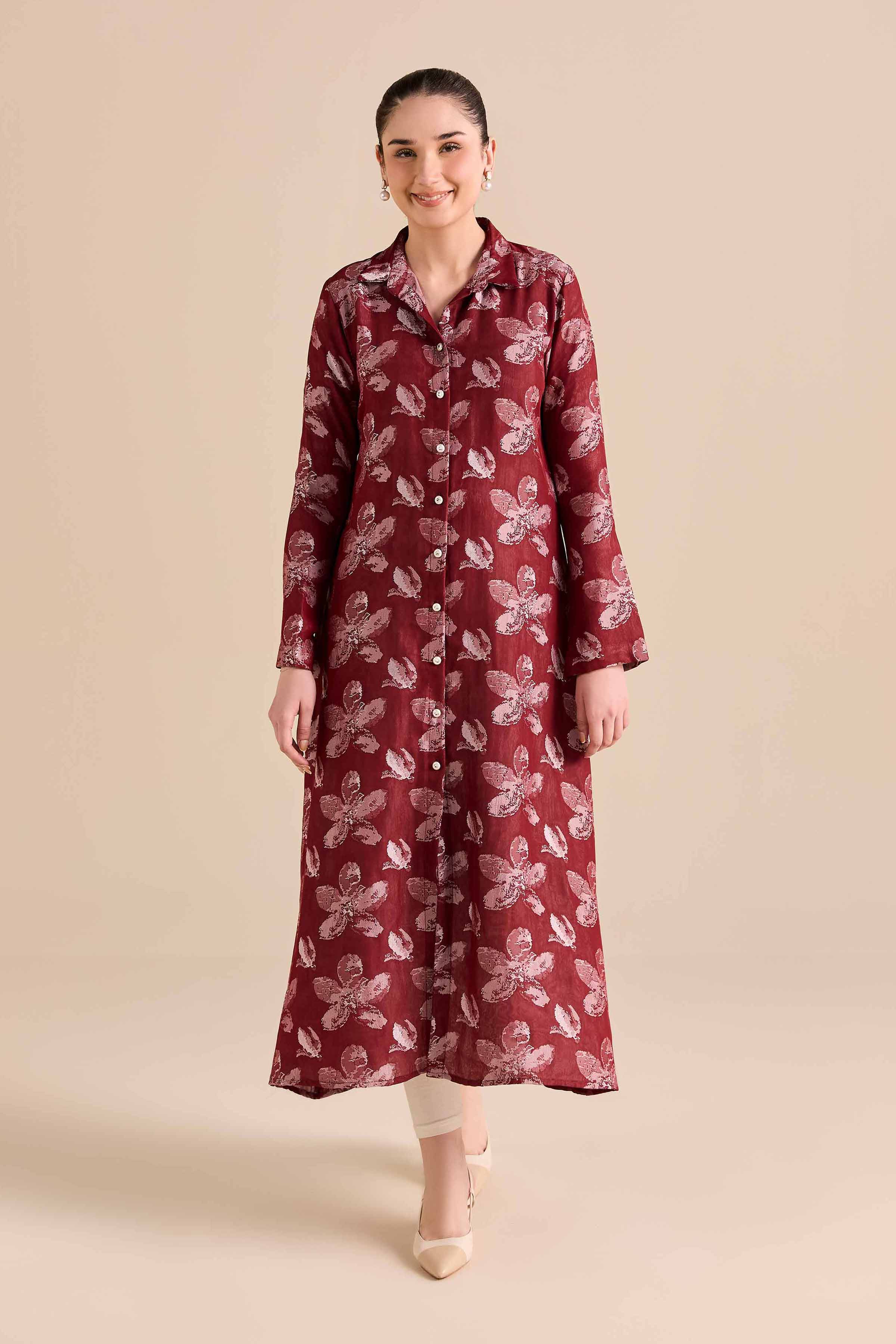 Printed Dress - AW25-48 for Women - Pret Collection | Nishat | Shop Online