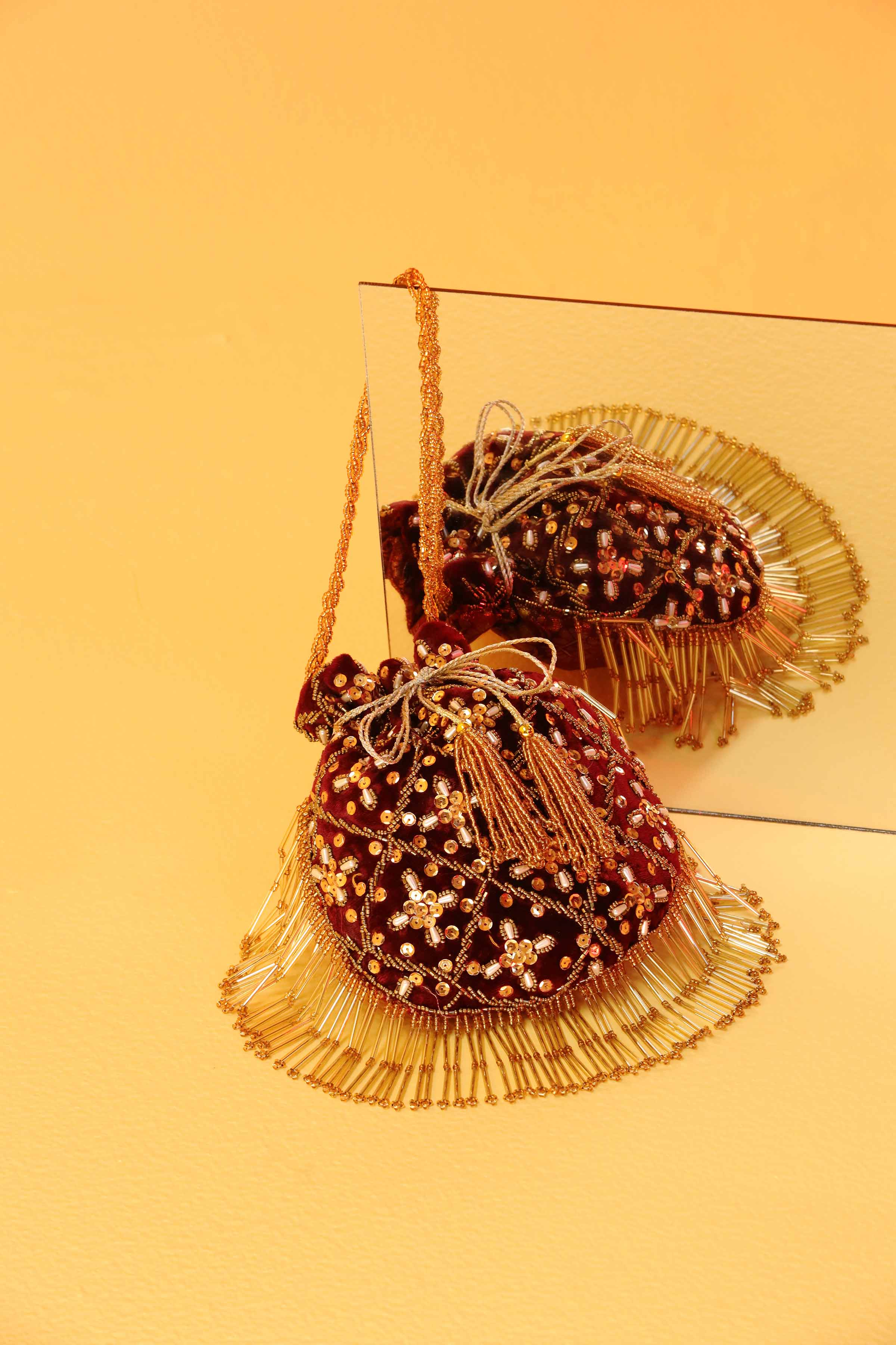 Gold Shoulder Bag - B-07 USA