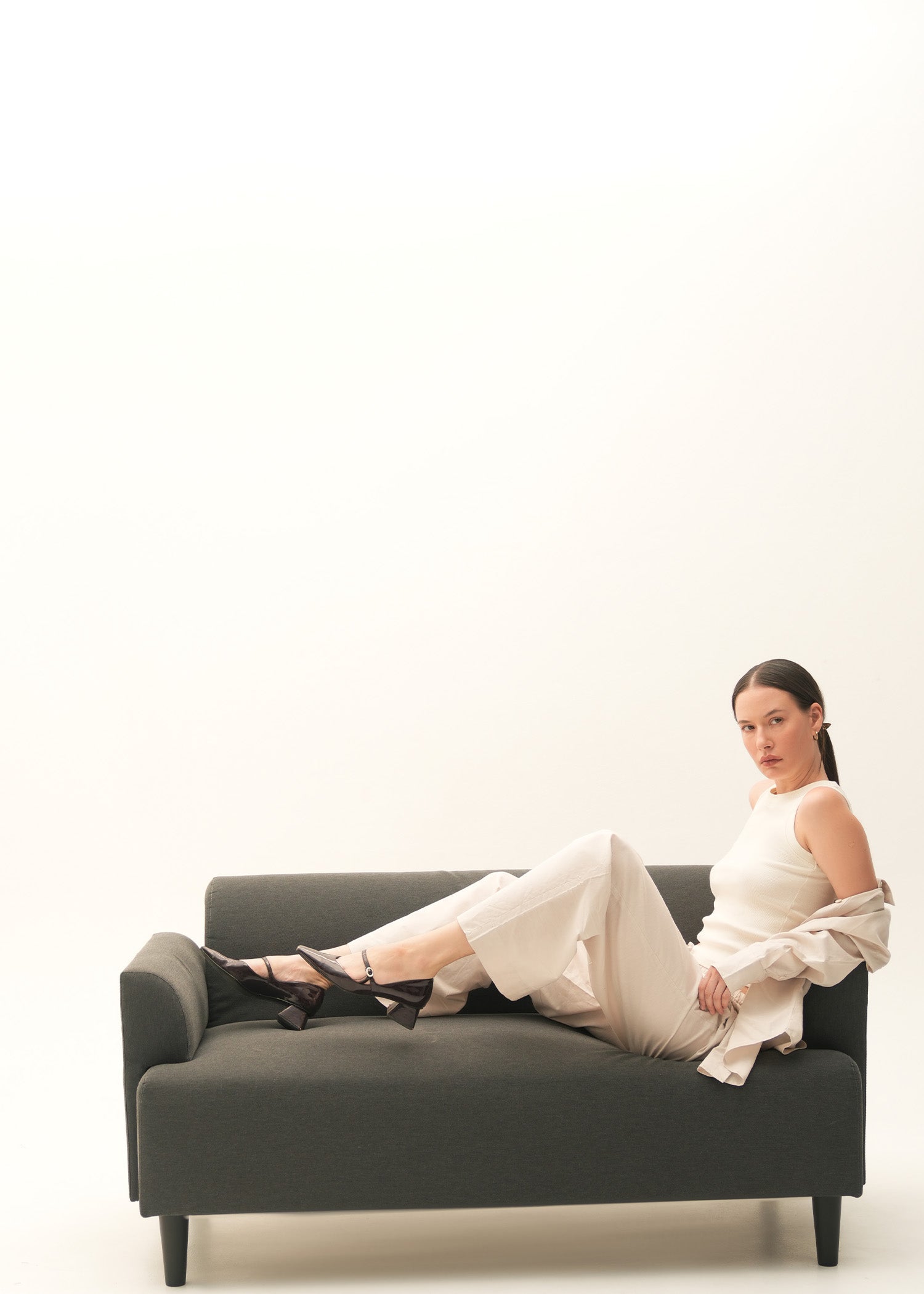 Wide Leg Linen Blend Trousers - KOA