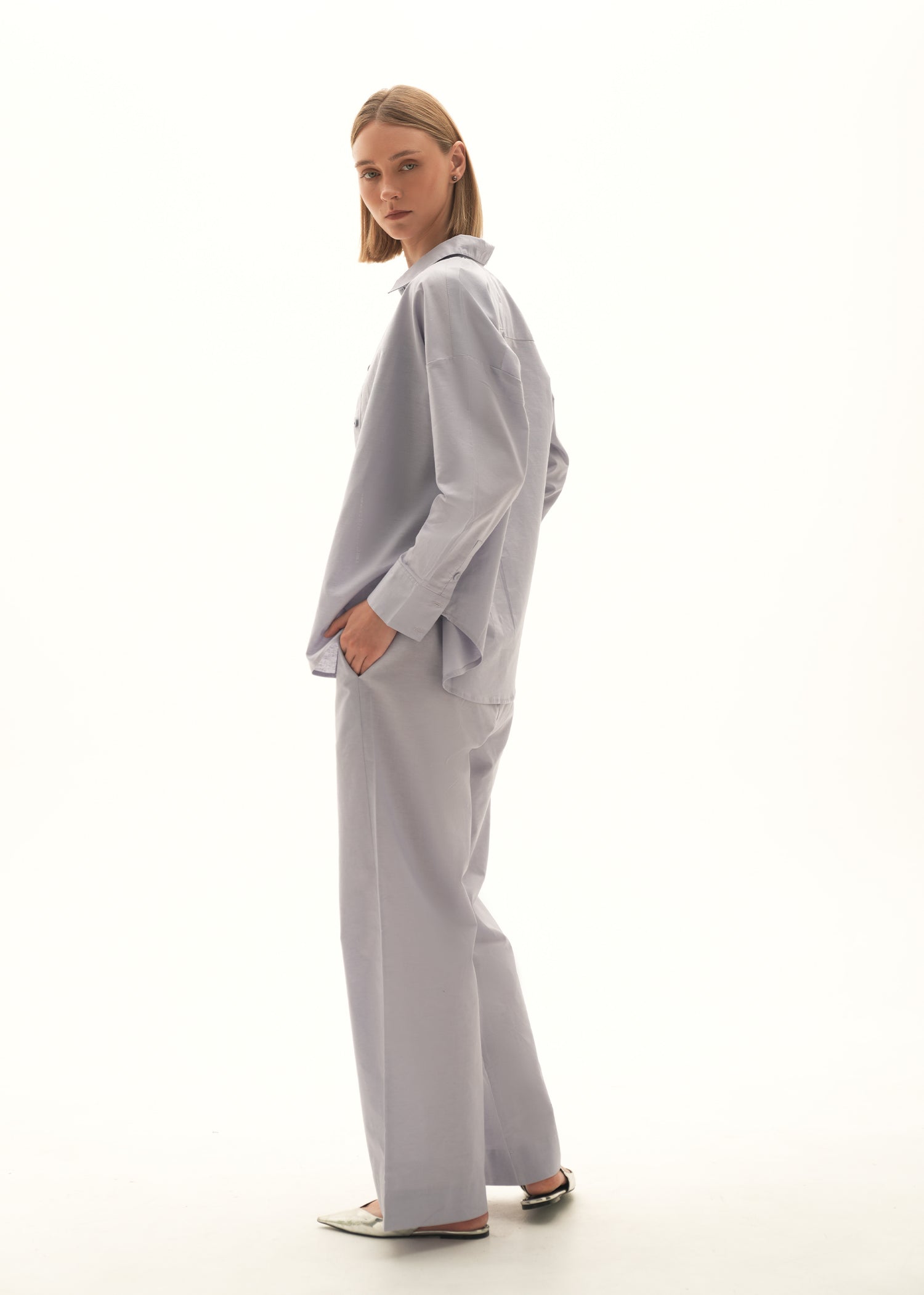 Wide leg Linen Blend Trouser - KOA