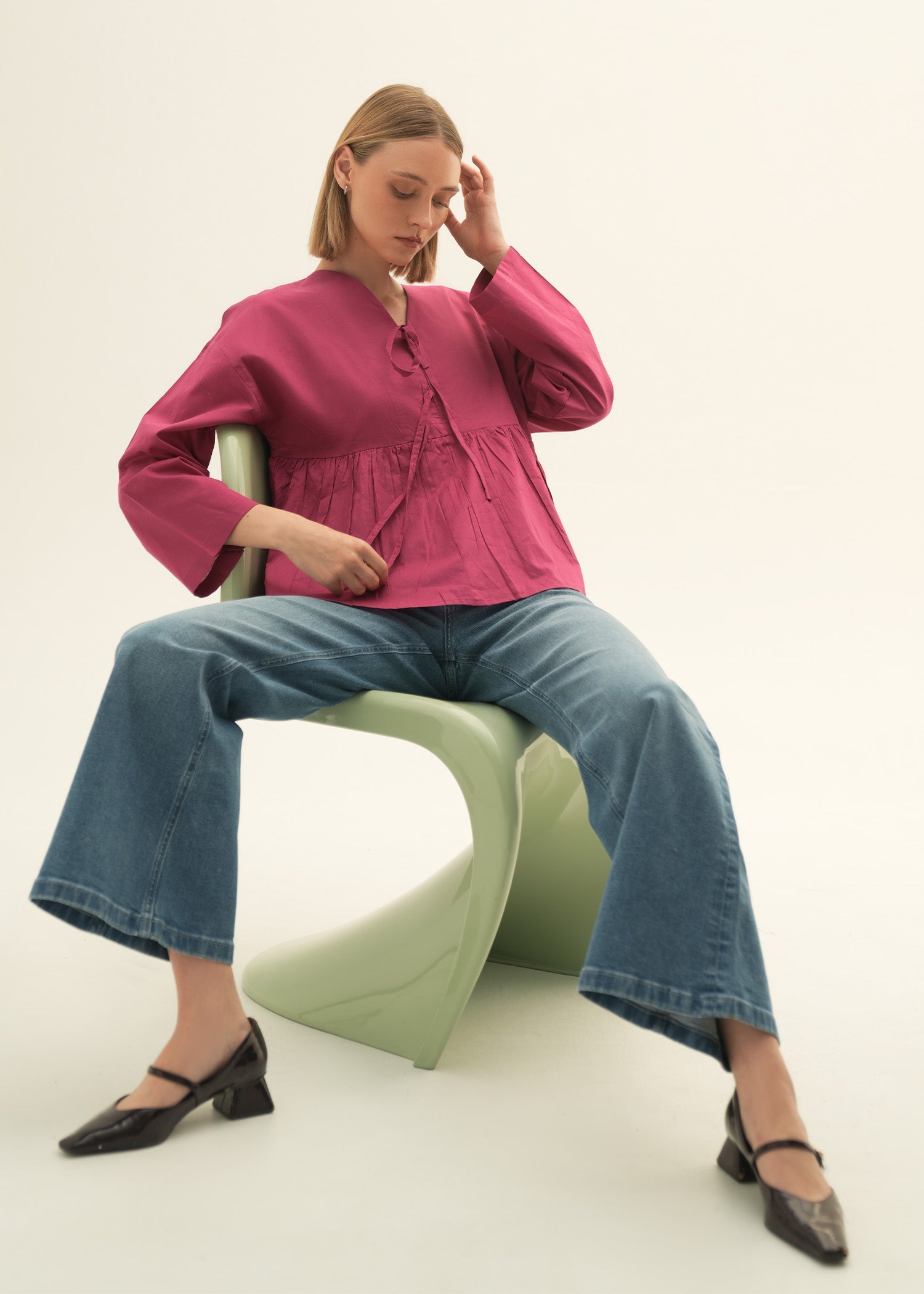 Flared Cotton Top - KOA