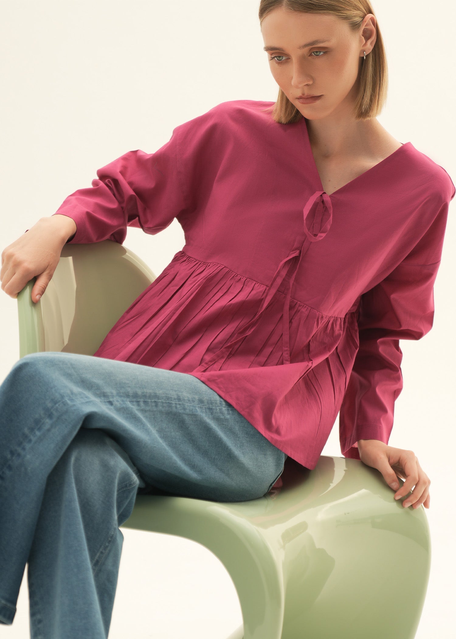 Flared Cotton Top - KOA