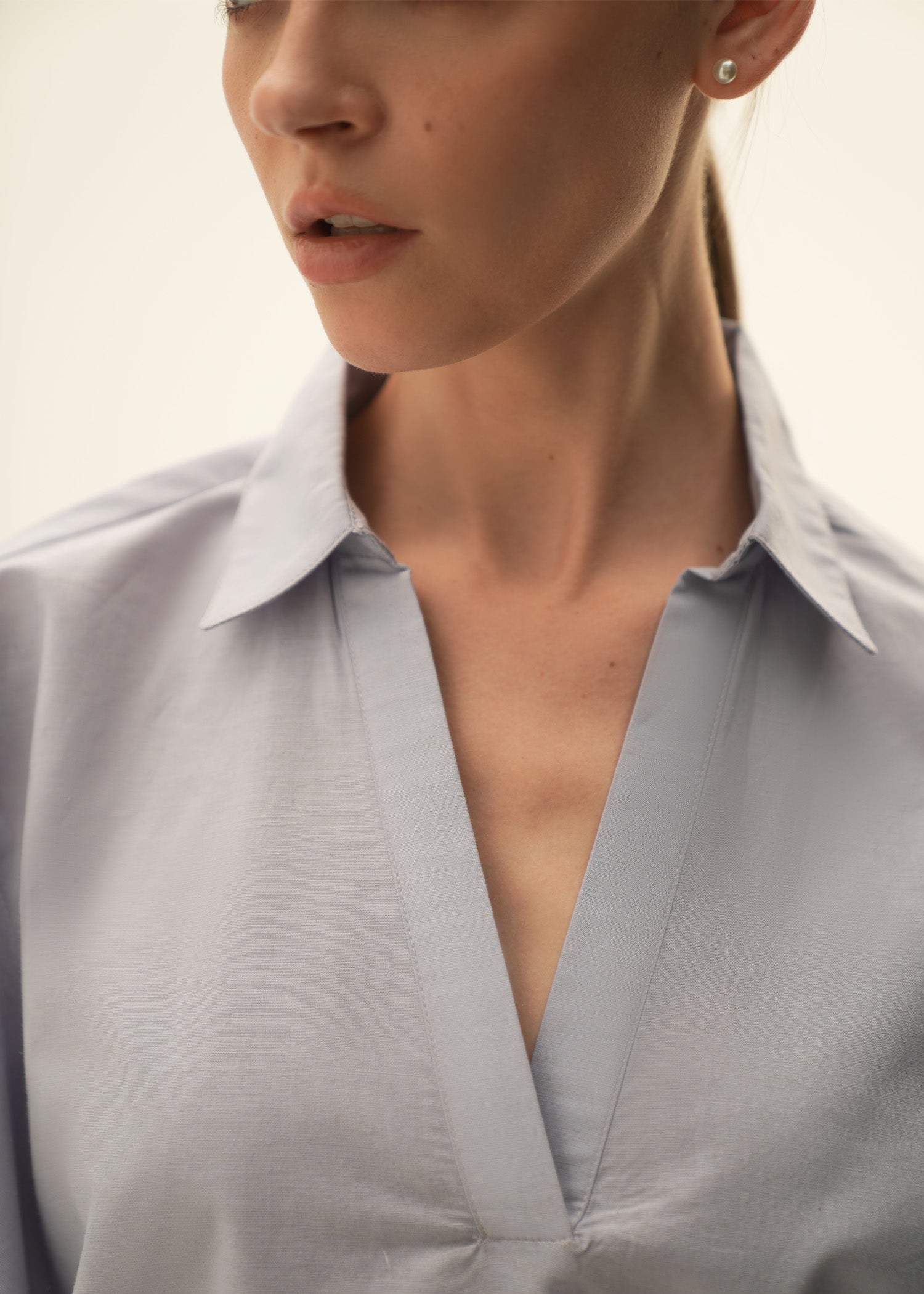 Basic Linen Blend Blouse - KOA