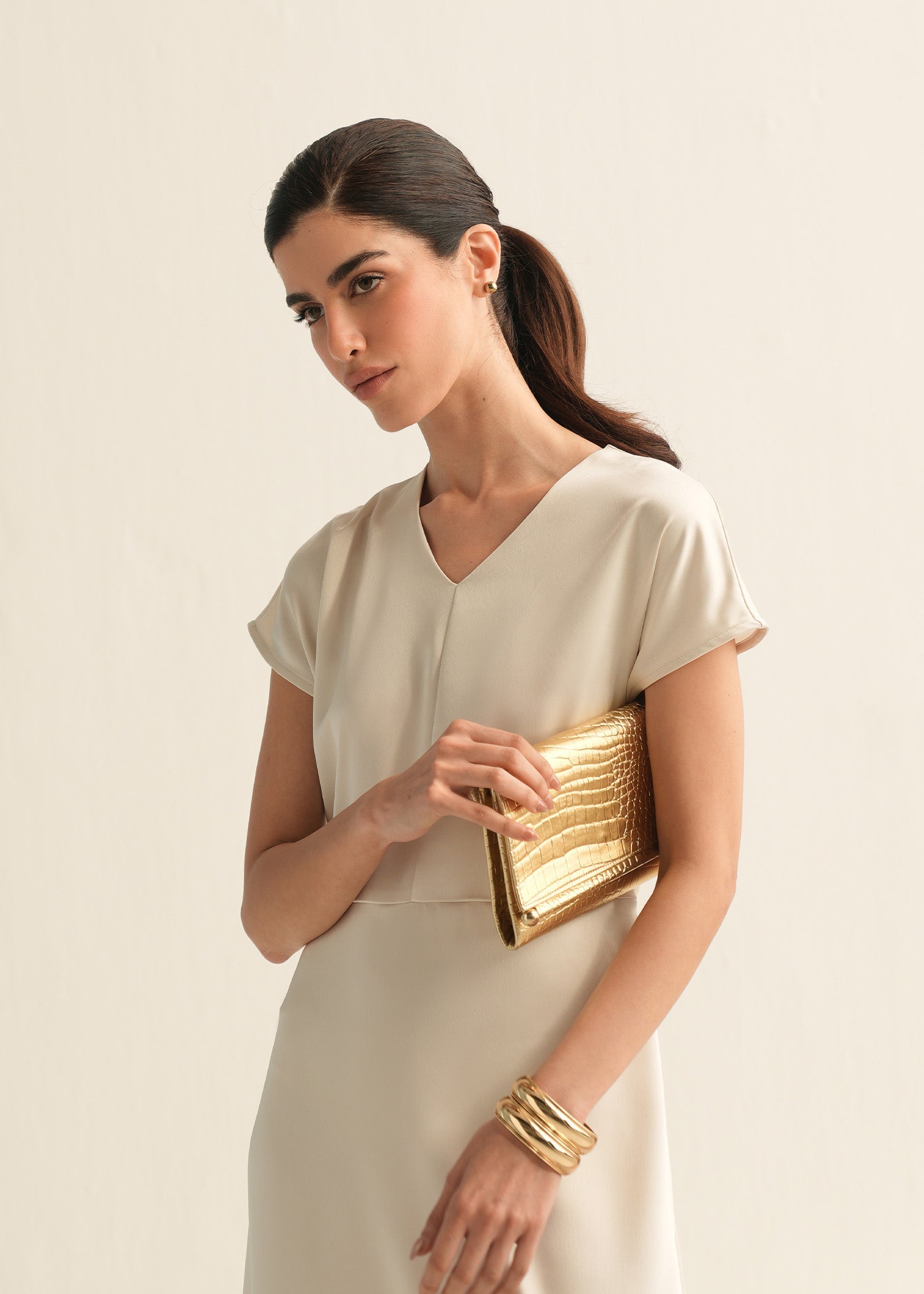 Asymmetrical Satin Dress - KOA