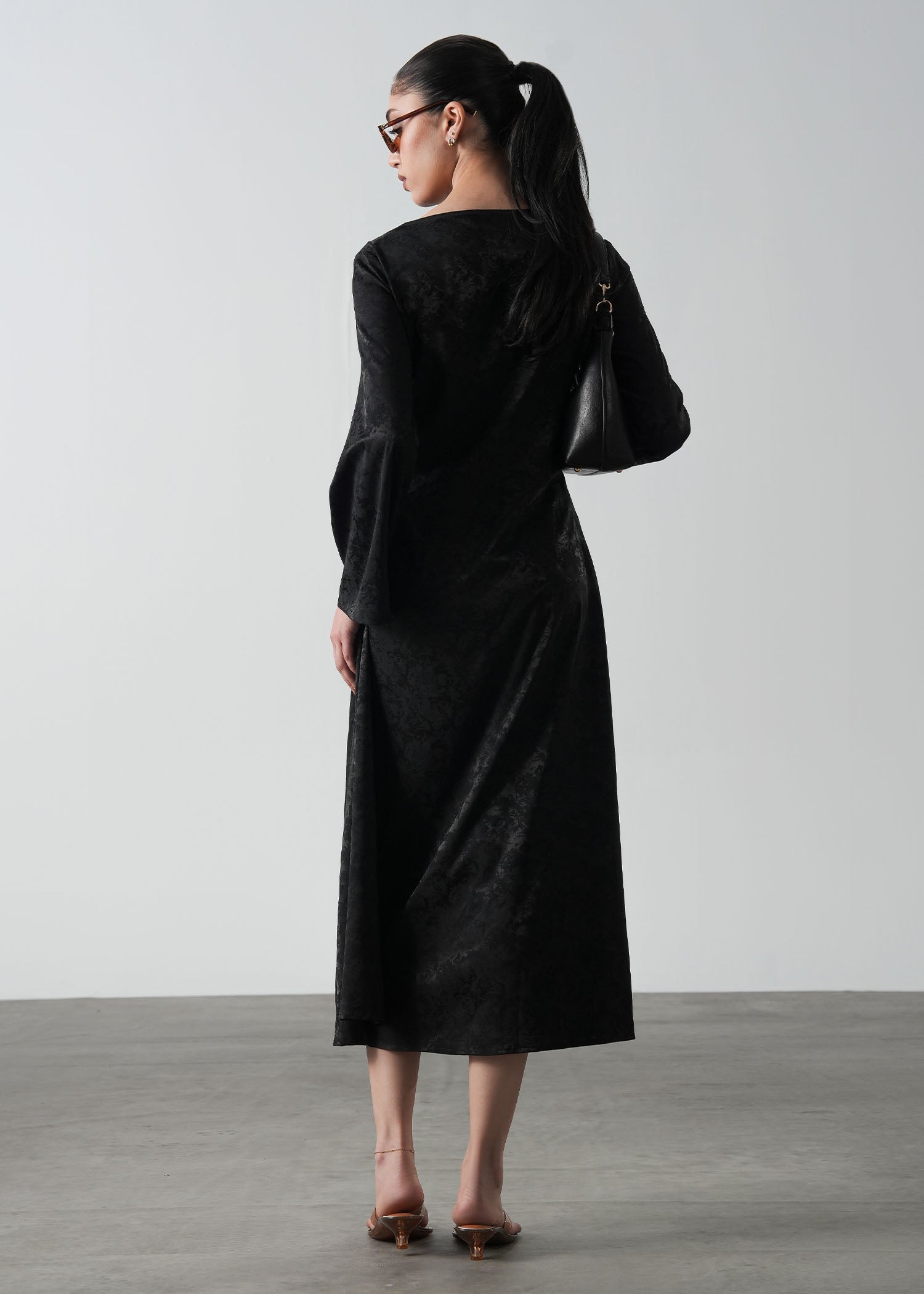 Jacquard Dress with Front Knot- WS26-127