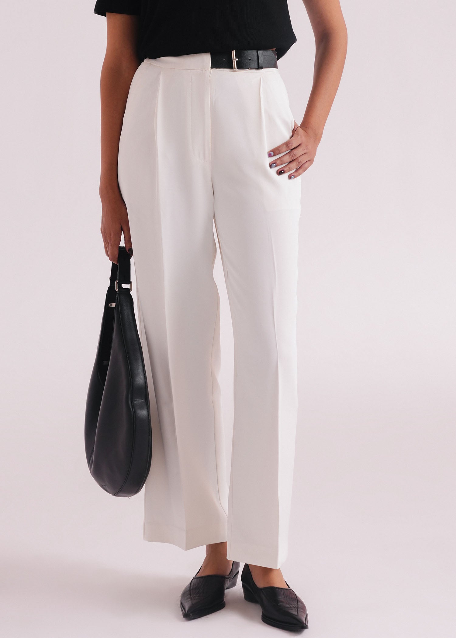 Tailored Pants with Side Belt- WS26-247