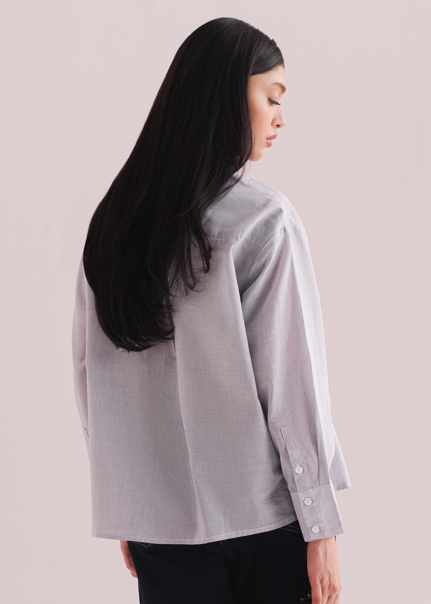 Textured Shirt with Pleats- WS26-256