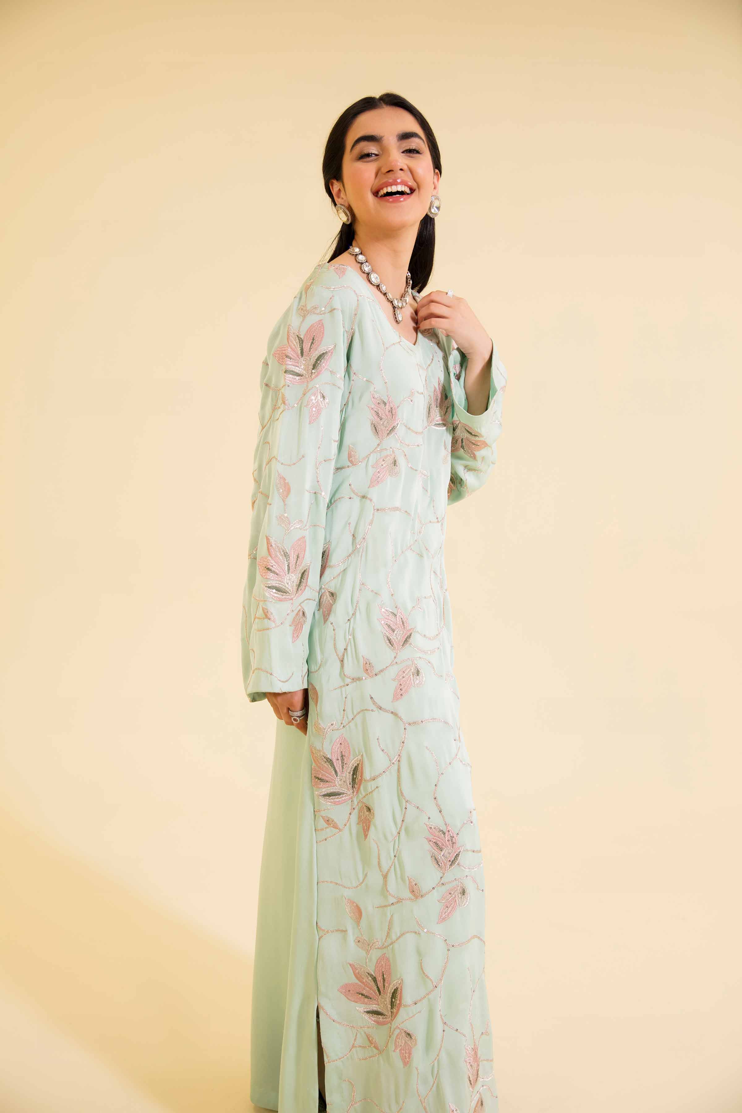 Embroidered Long Dress - FE24-12