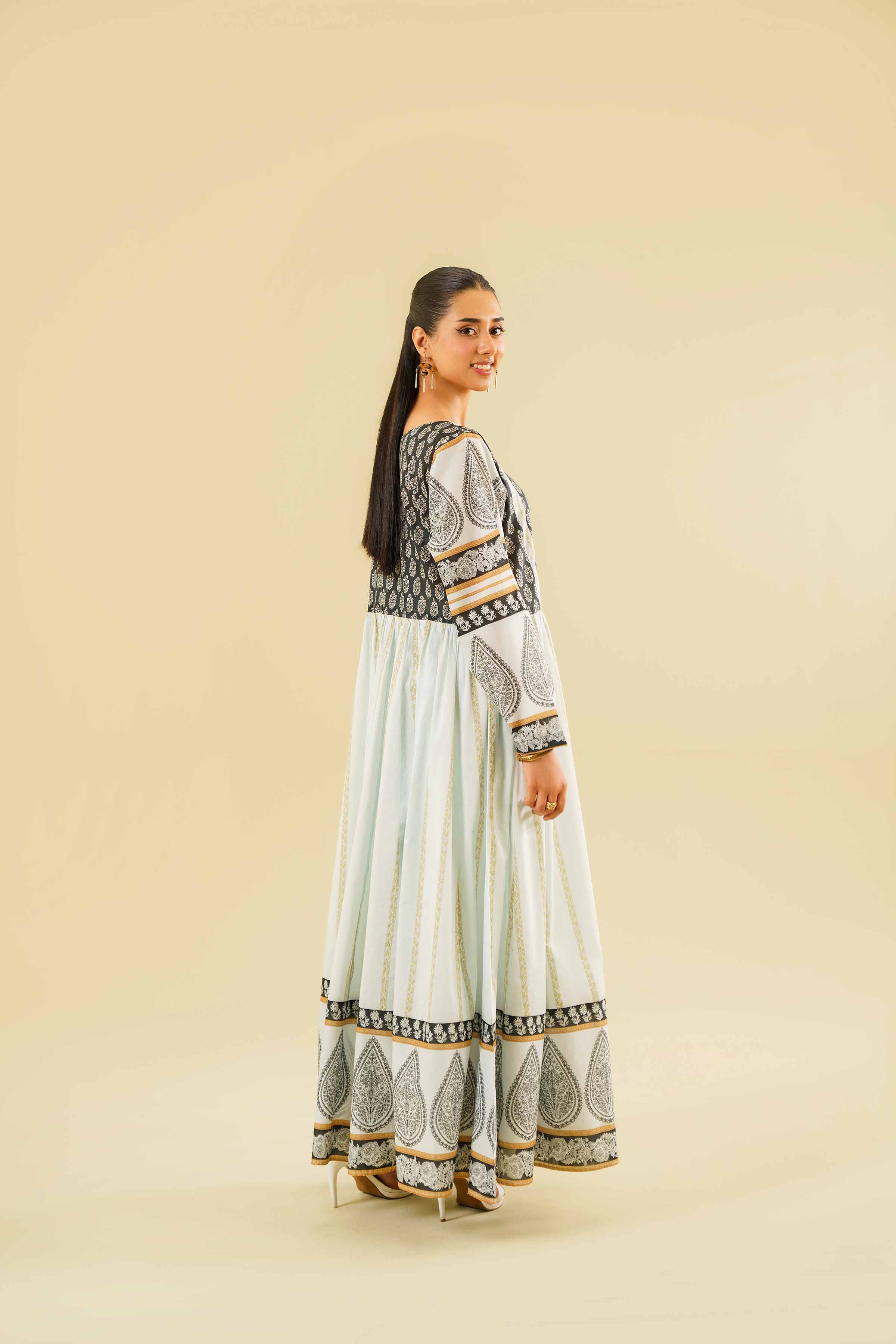 Printed Long Dress - FE24-52