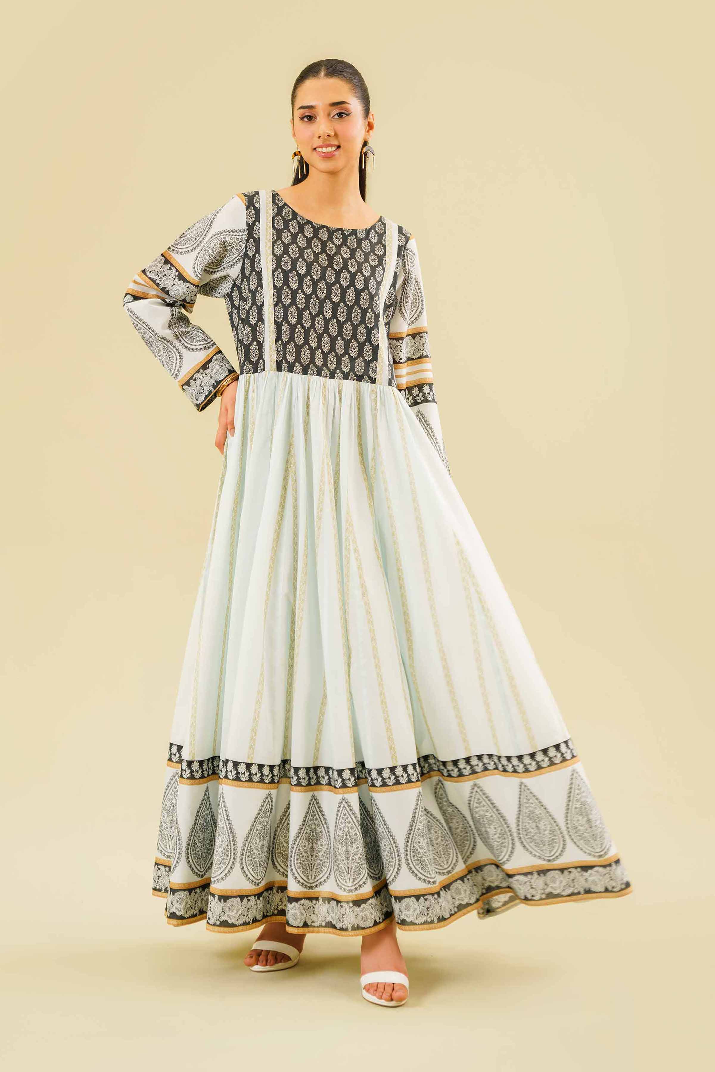Printed Long Dress - FE24-52