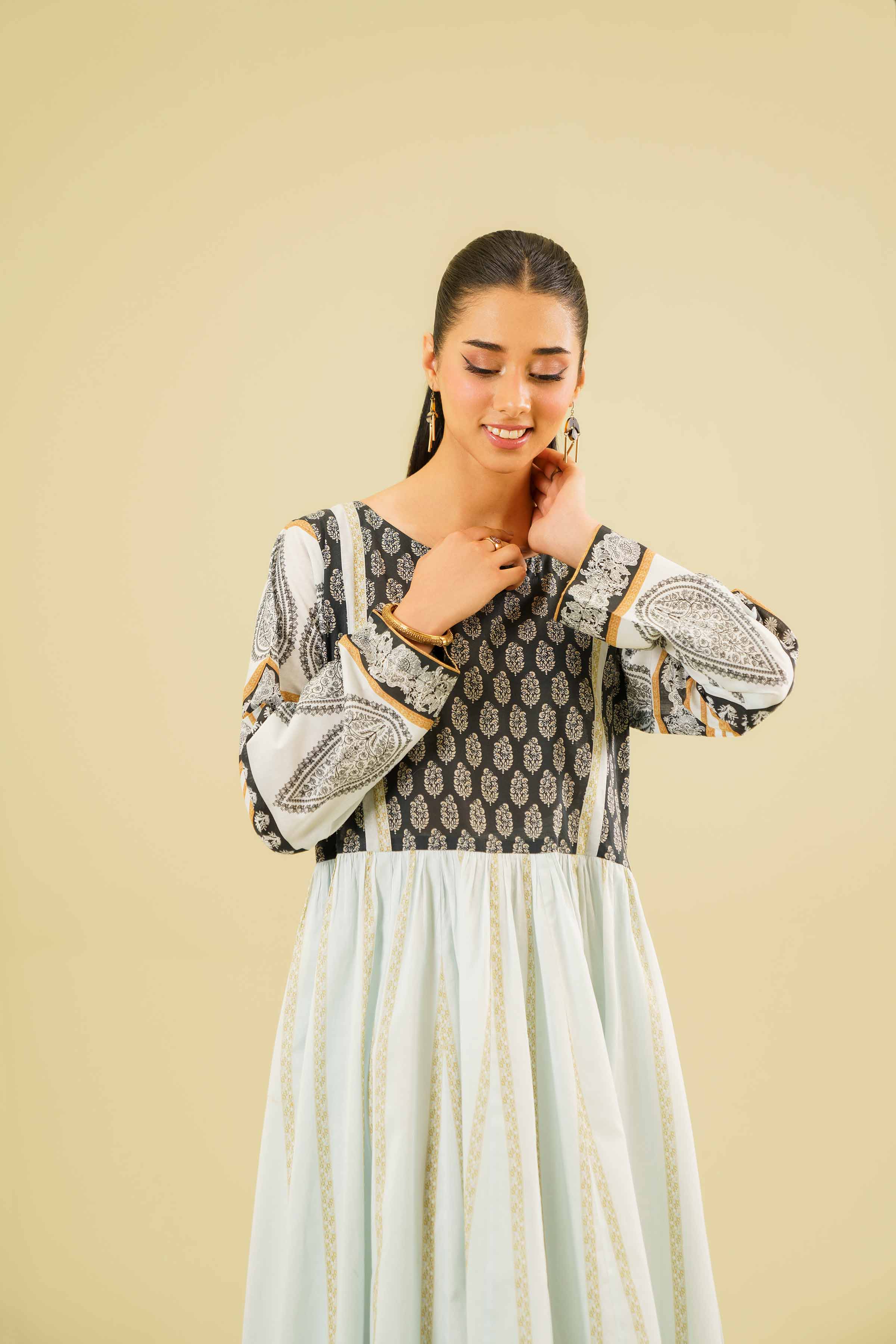 Printed Long Dress - FE24-52
