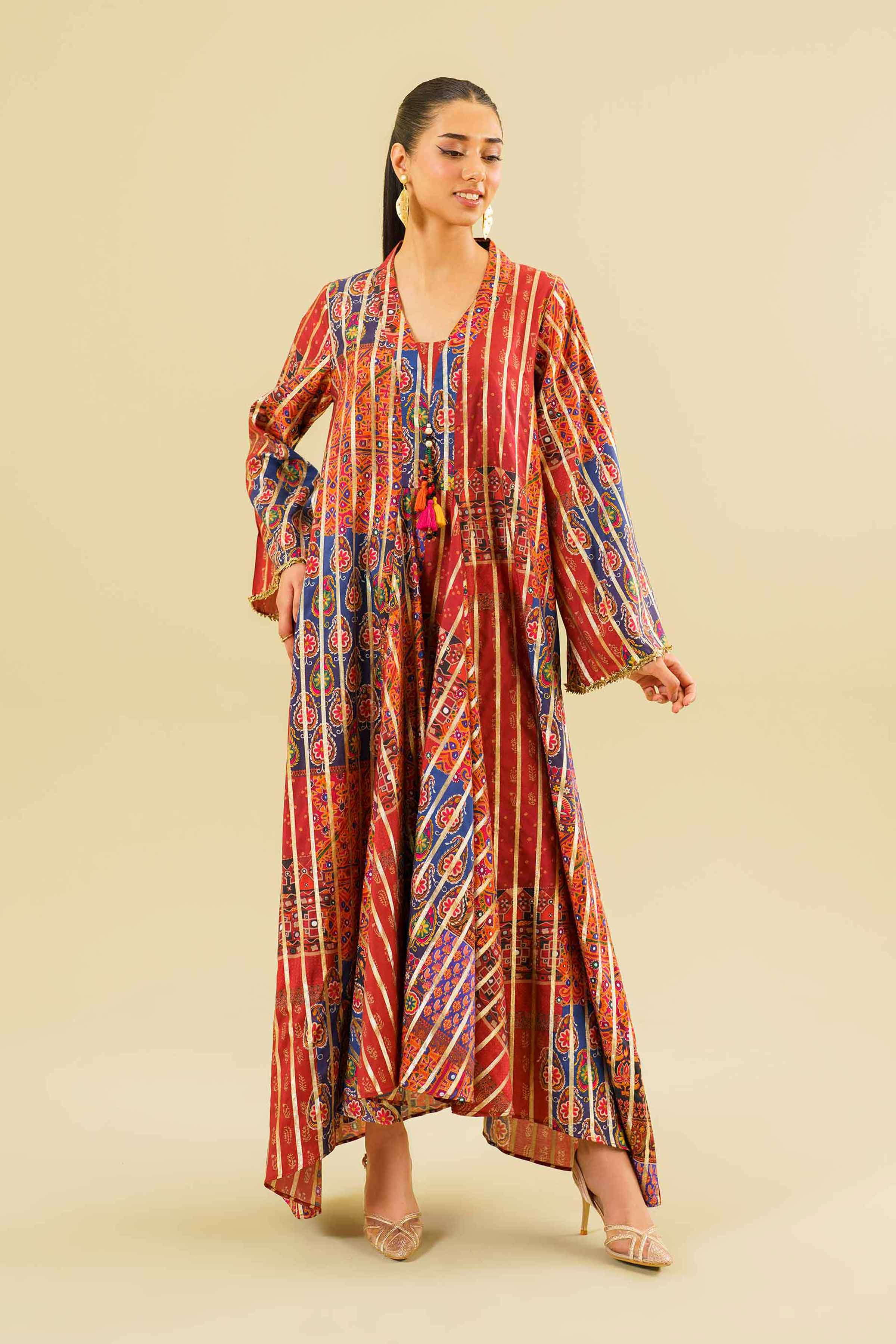 Printed Long Dress - FE24-64