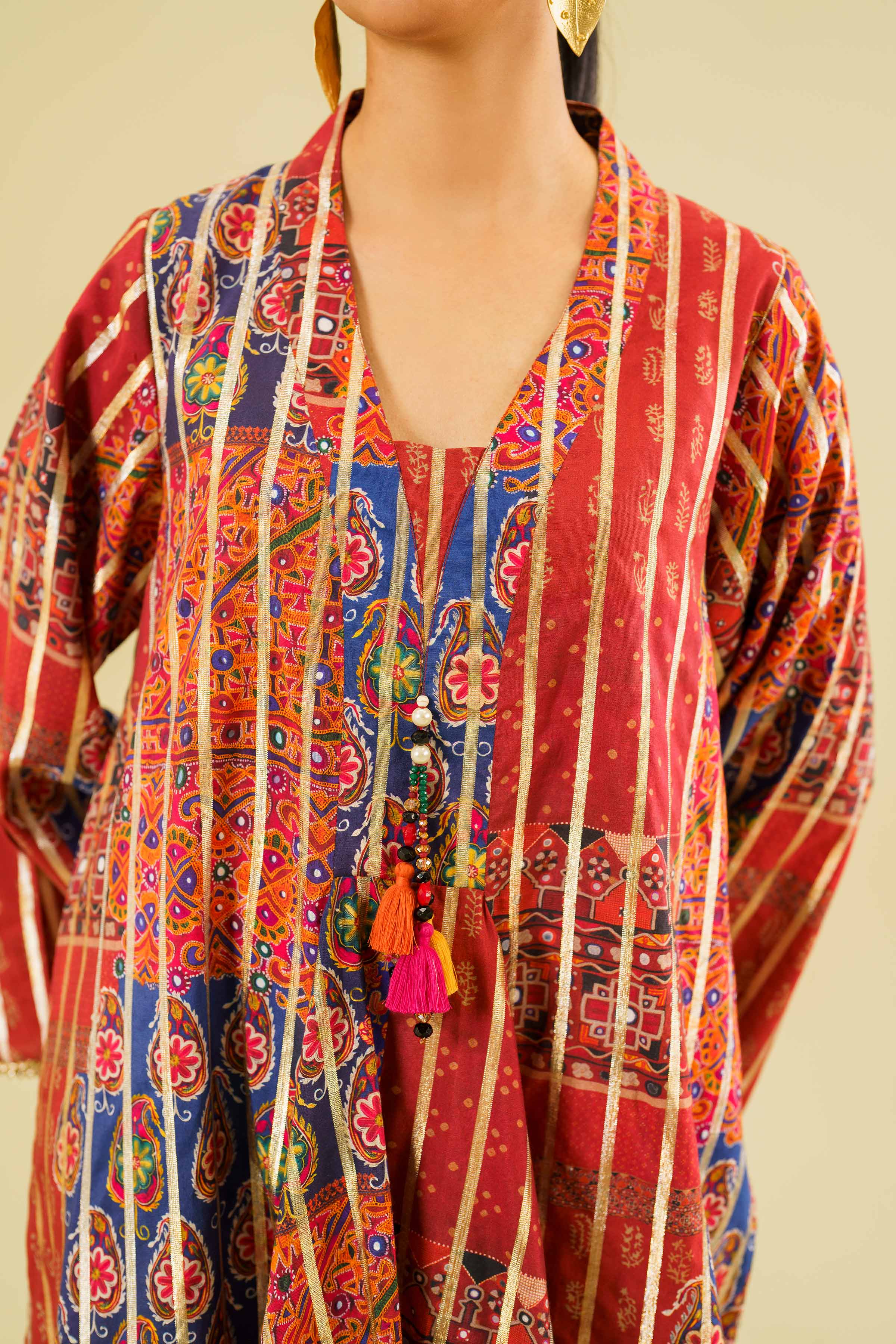 Printed Long Dress - FE24-64