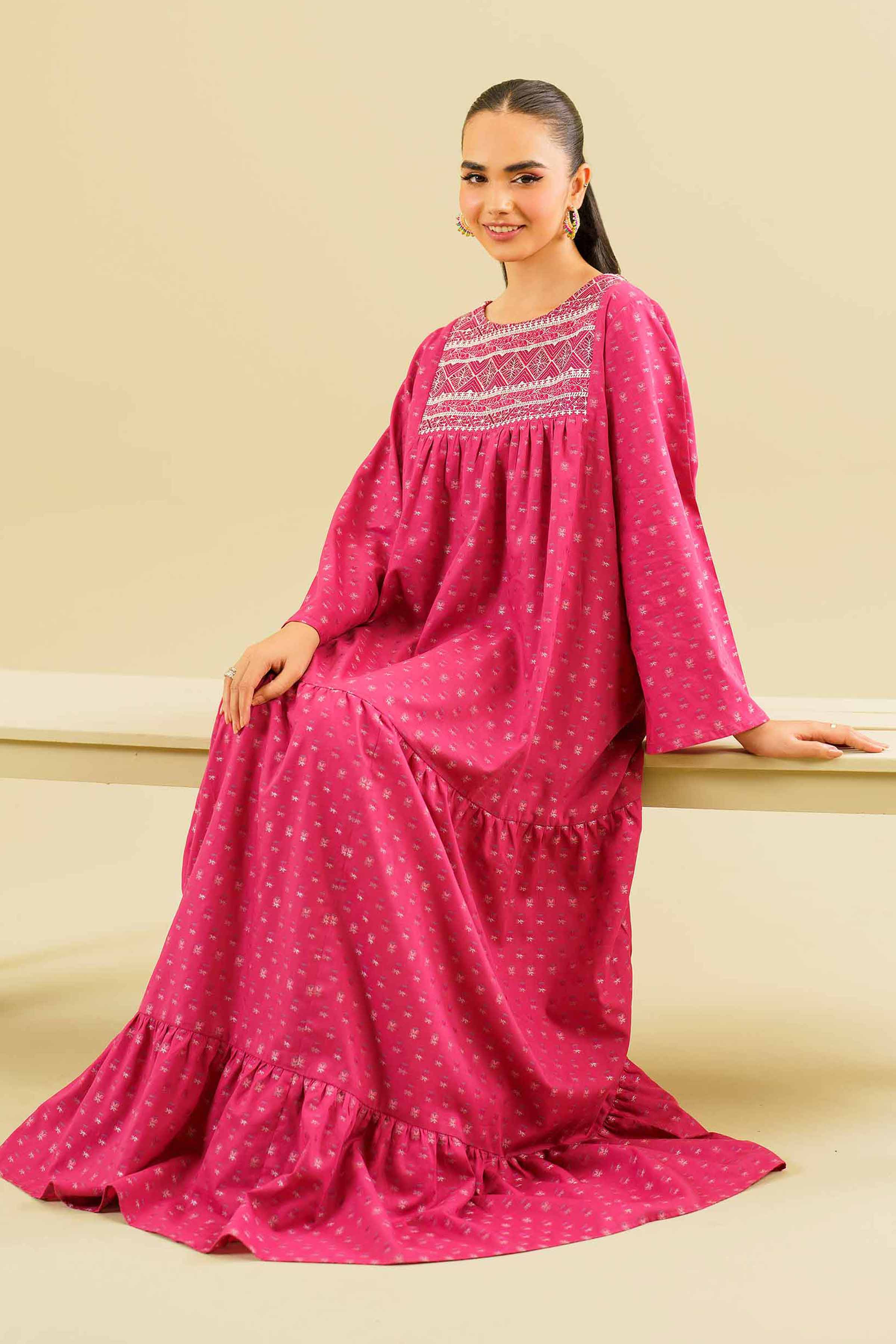 Embroidered Long Dress - FE24-69