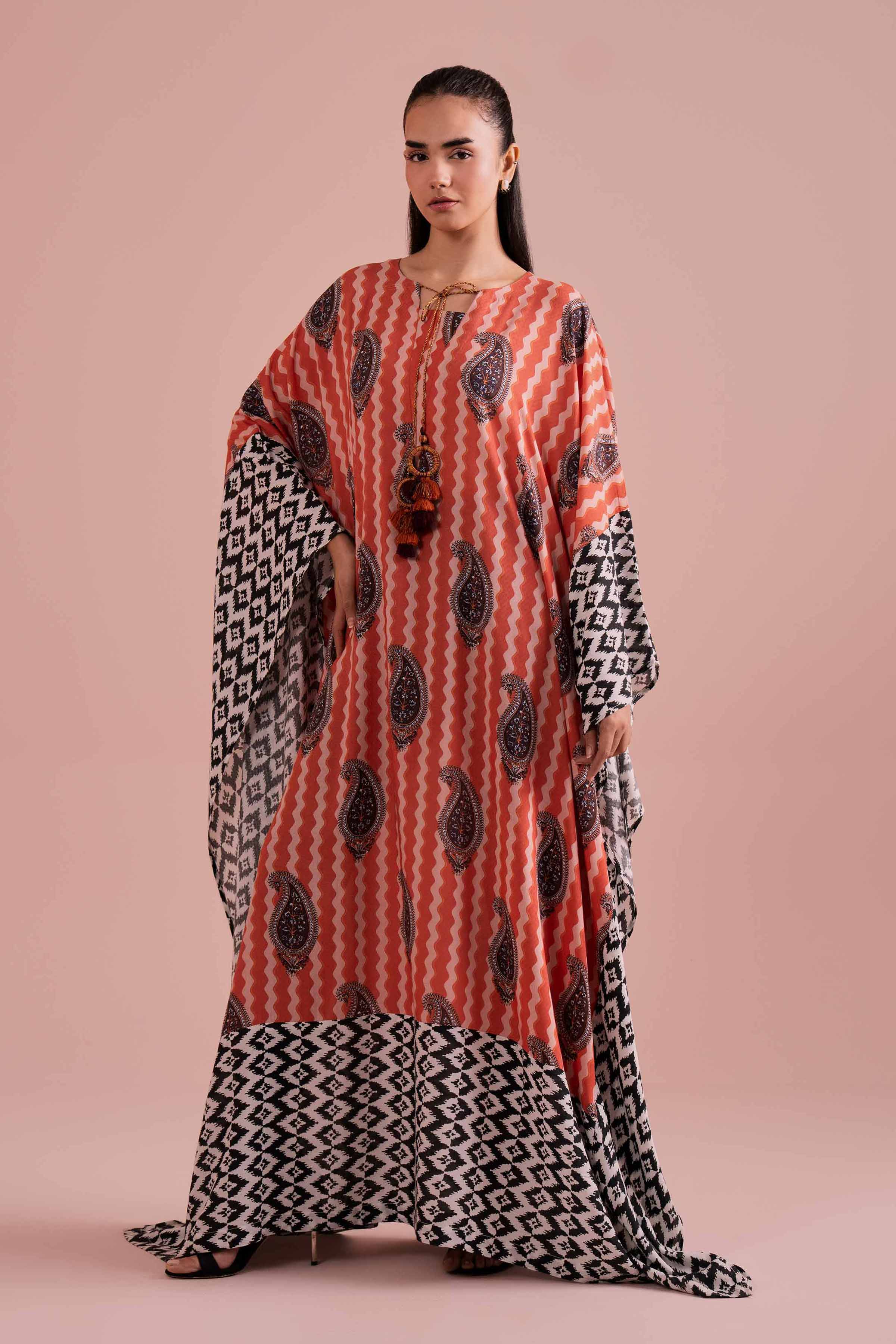 Printed Kaftan - FE26-33 for Women - Pret Collection | Nishat | Shop Online