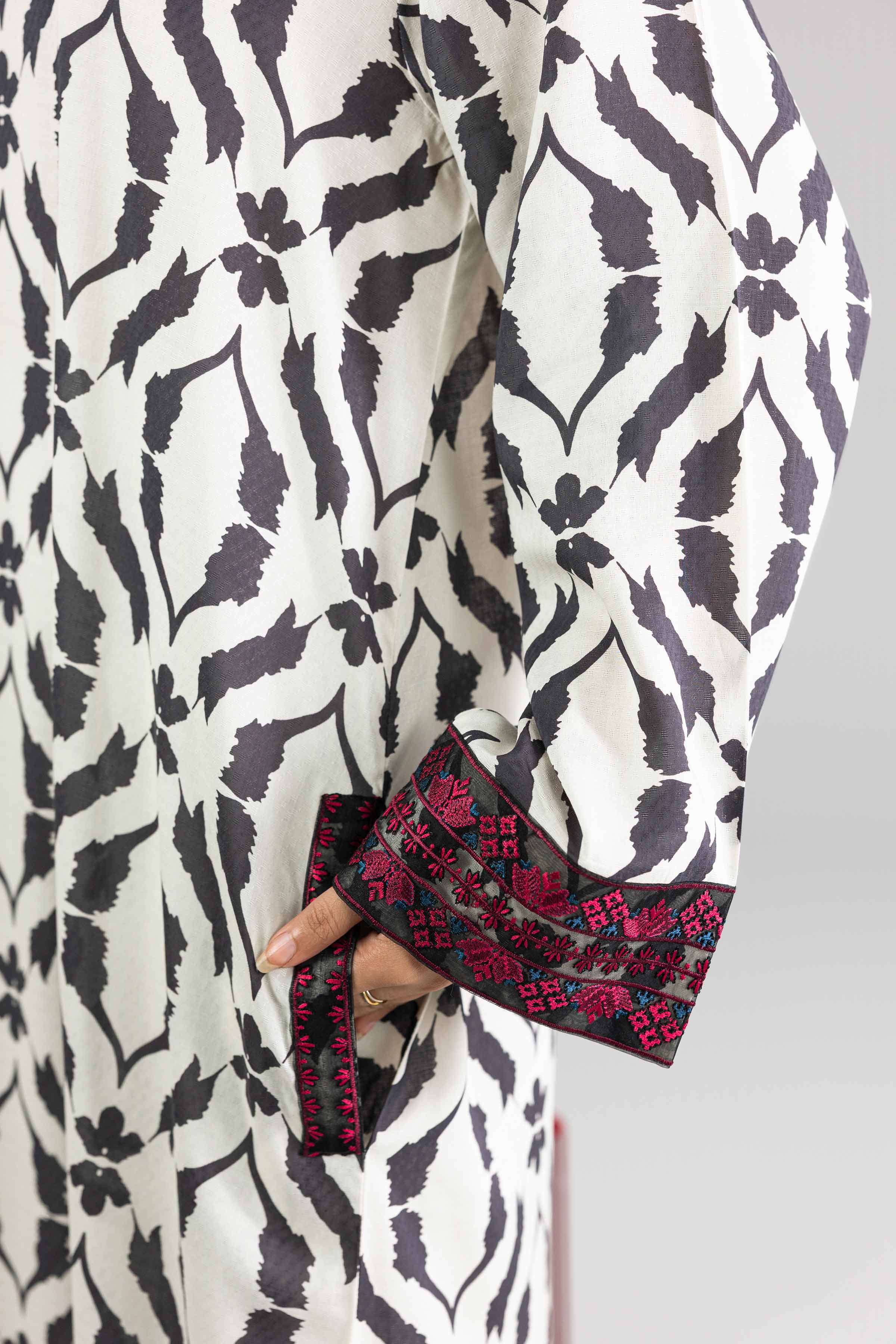 Printed Embroidered Dress - FE26-48