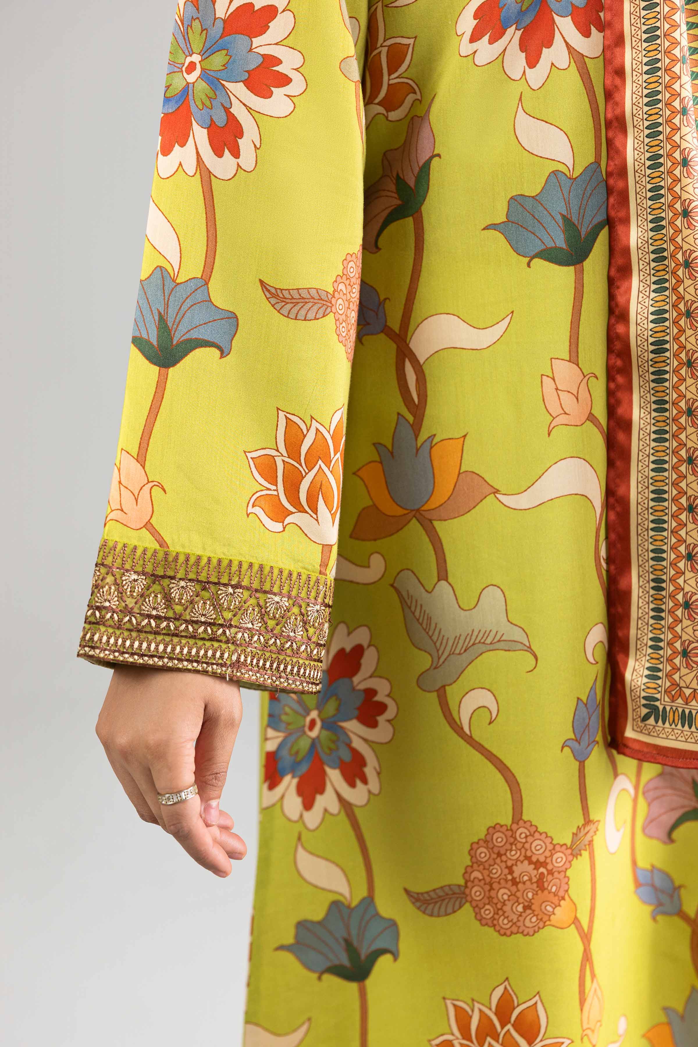 2 Piece - Printed Embroidered Dress - FE26-69