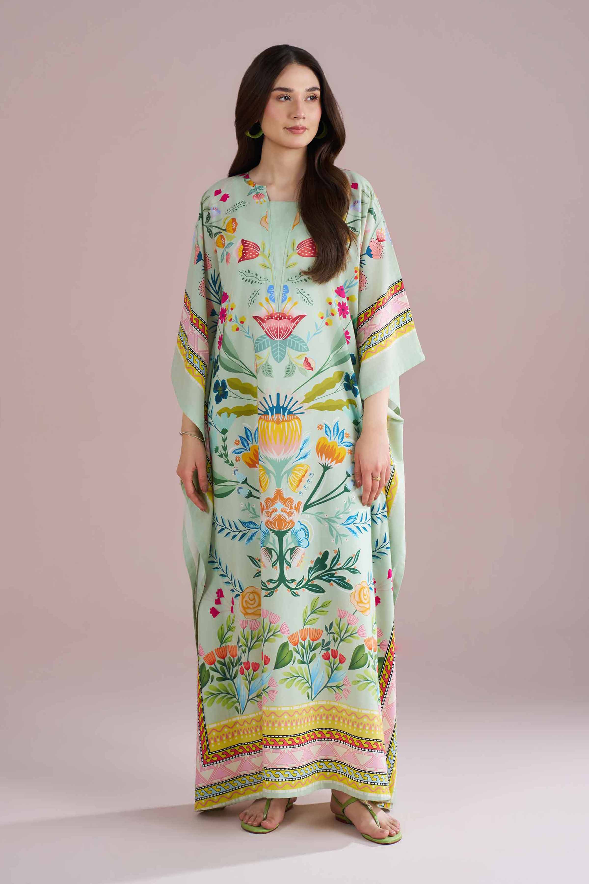 Printed Kaftan - FE26-74 for Women - Pret Collection | Nishat | Shop Online