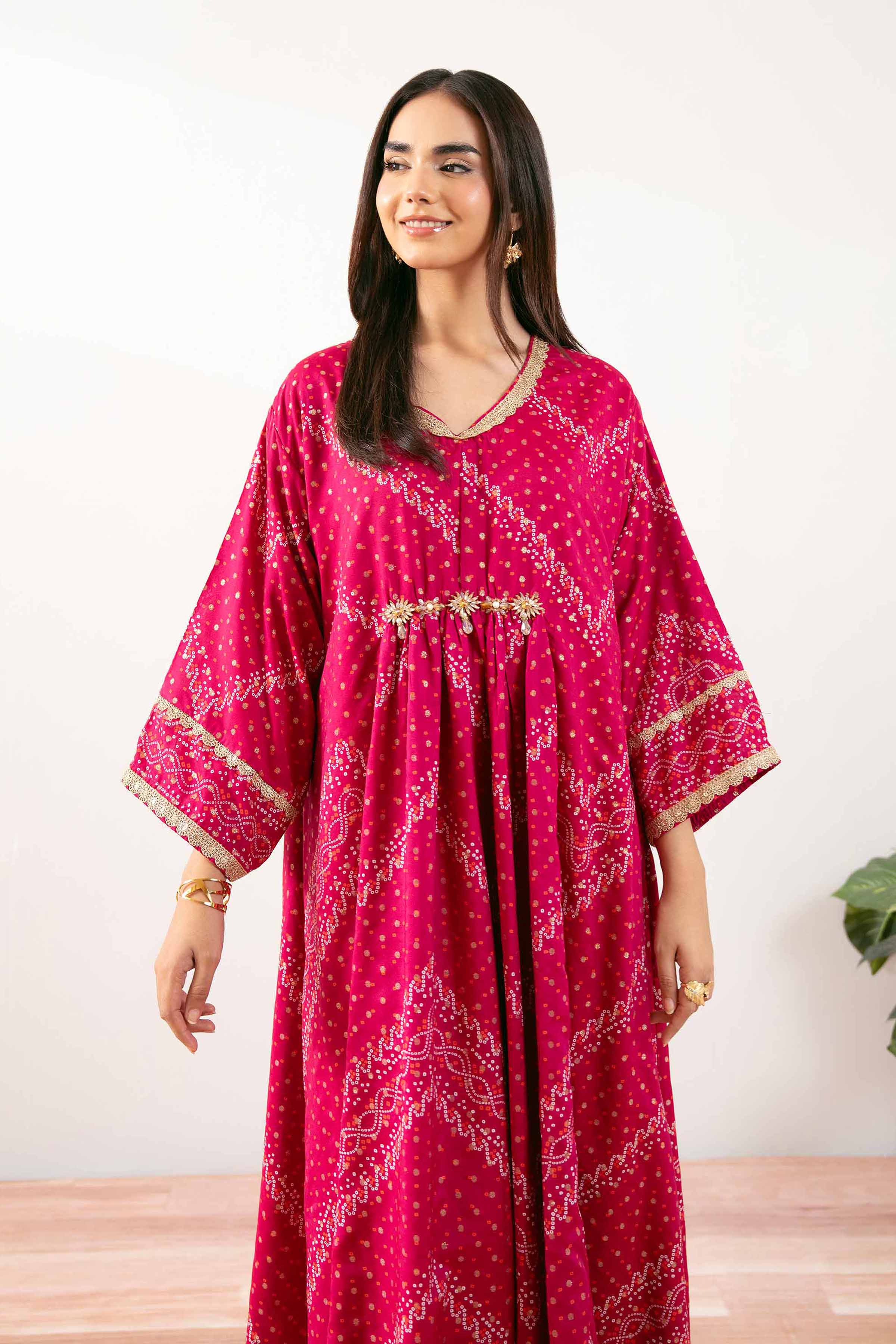 1 Piece - Printed Dress - FS25-20 - for Women - Pret Collection | Nishat | Shop Online