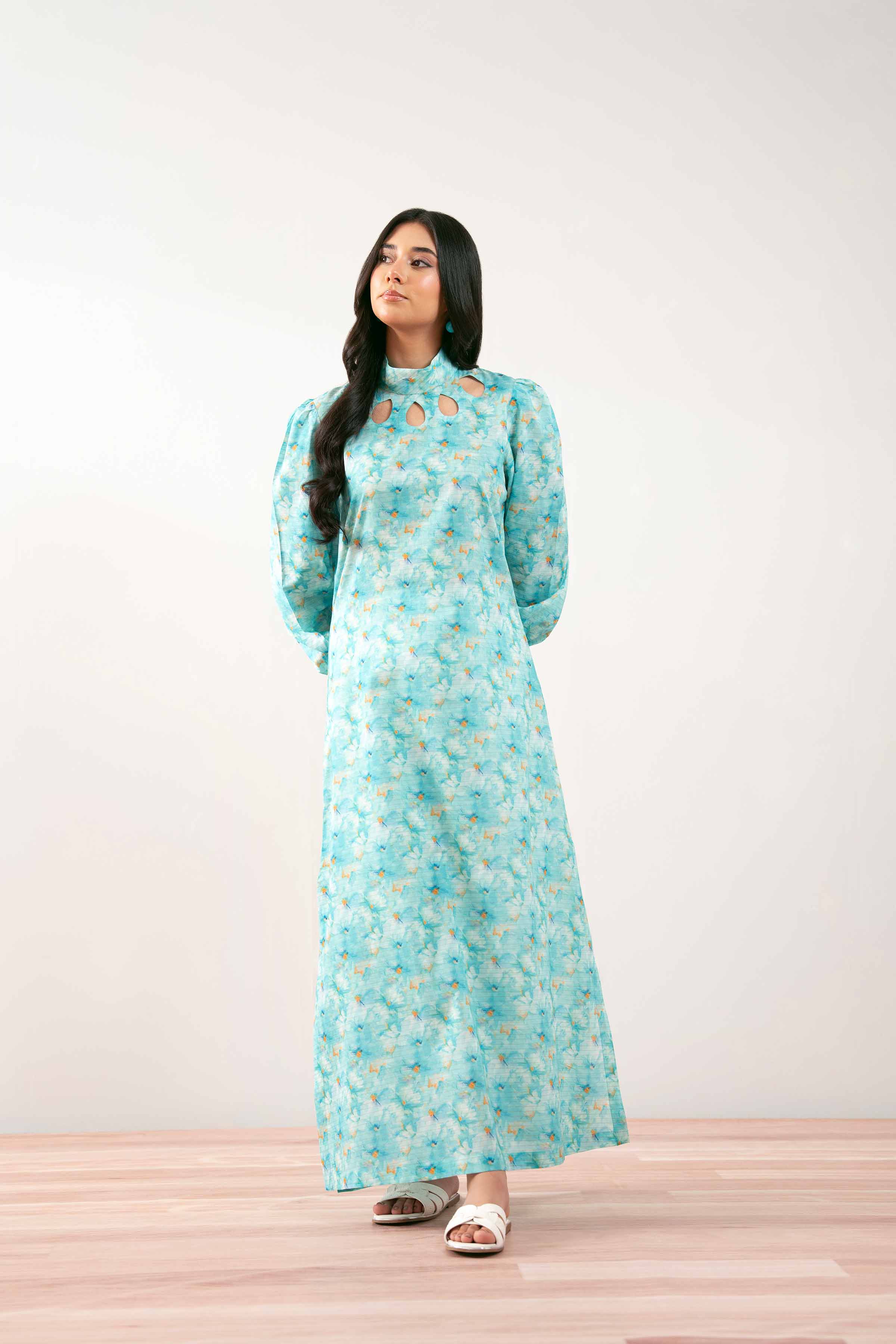 1 Piece - Printed Dress - FS25-33 - for Women - Pret Collection | Nishat | Shop Online