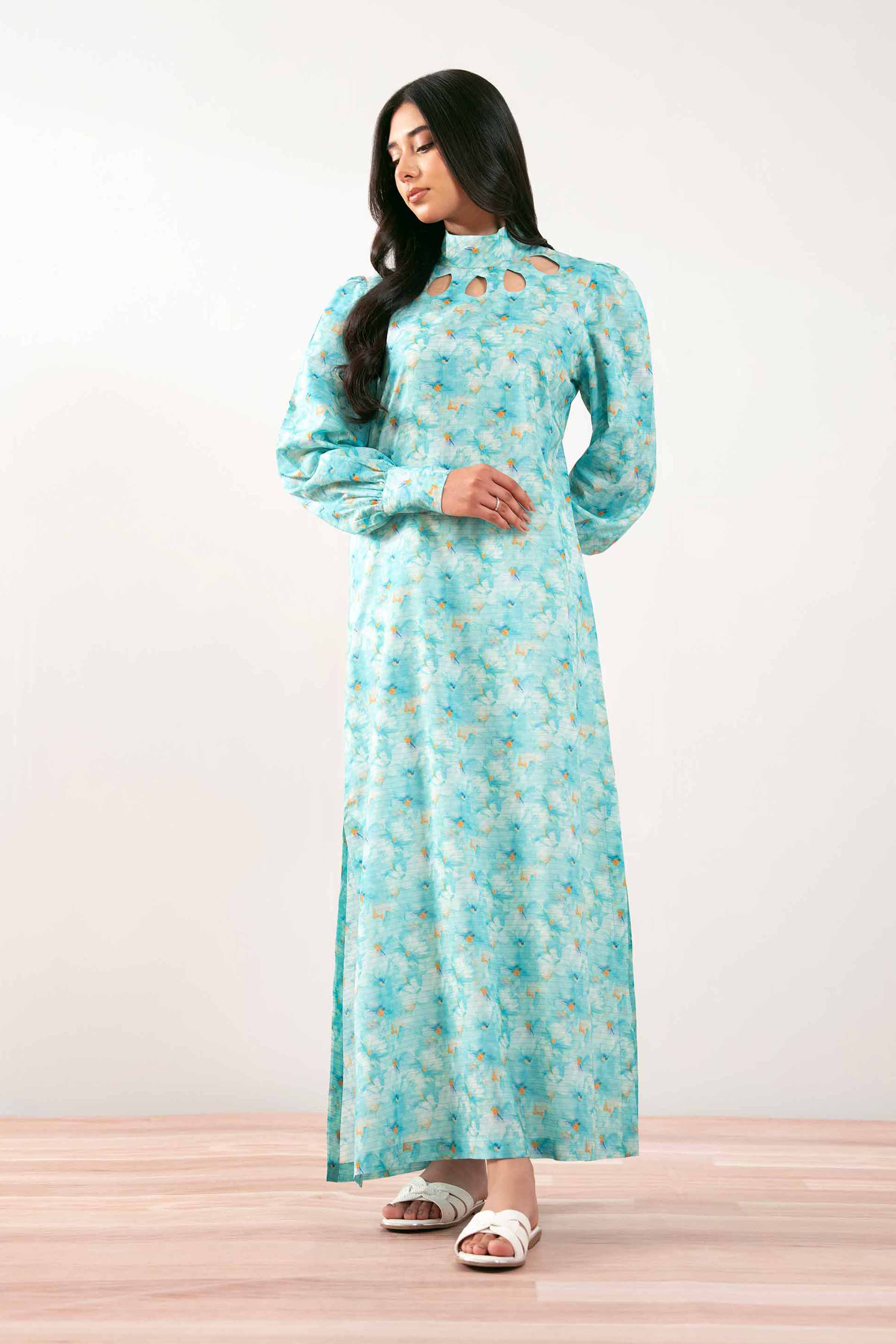 1 Piece - Printed Dress - FS25-33 - for Women - Pret Collection | Nishat | Shop Online
