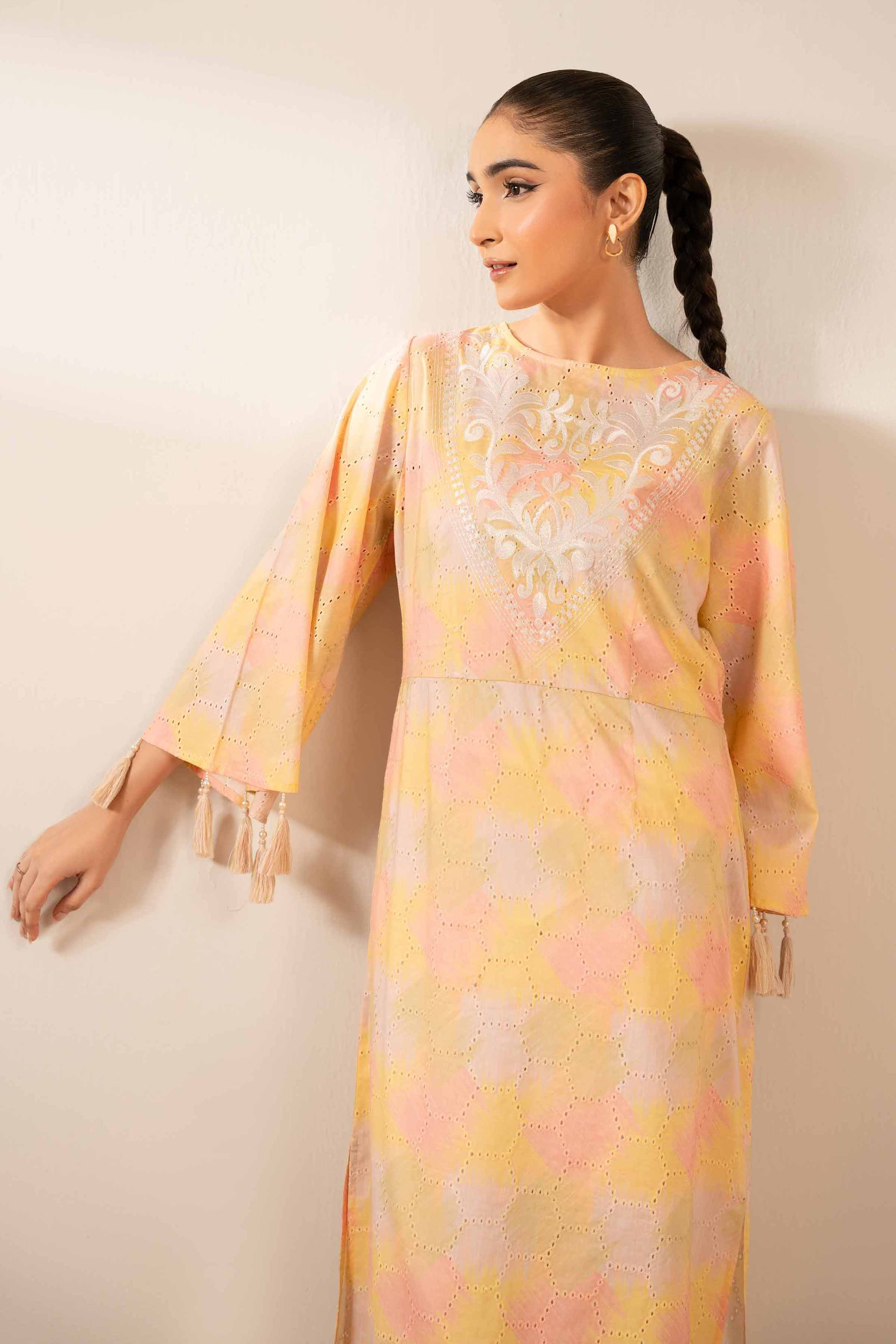 Printed Embroidered Dress - FS25-34